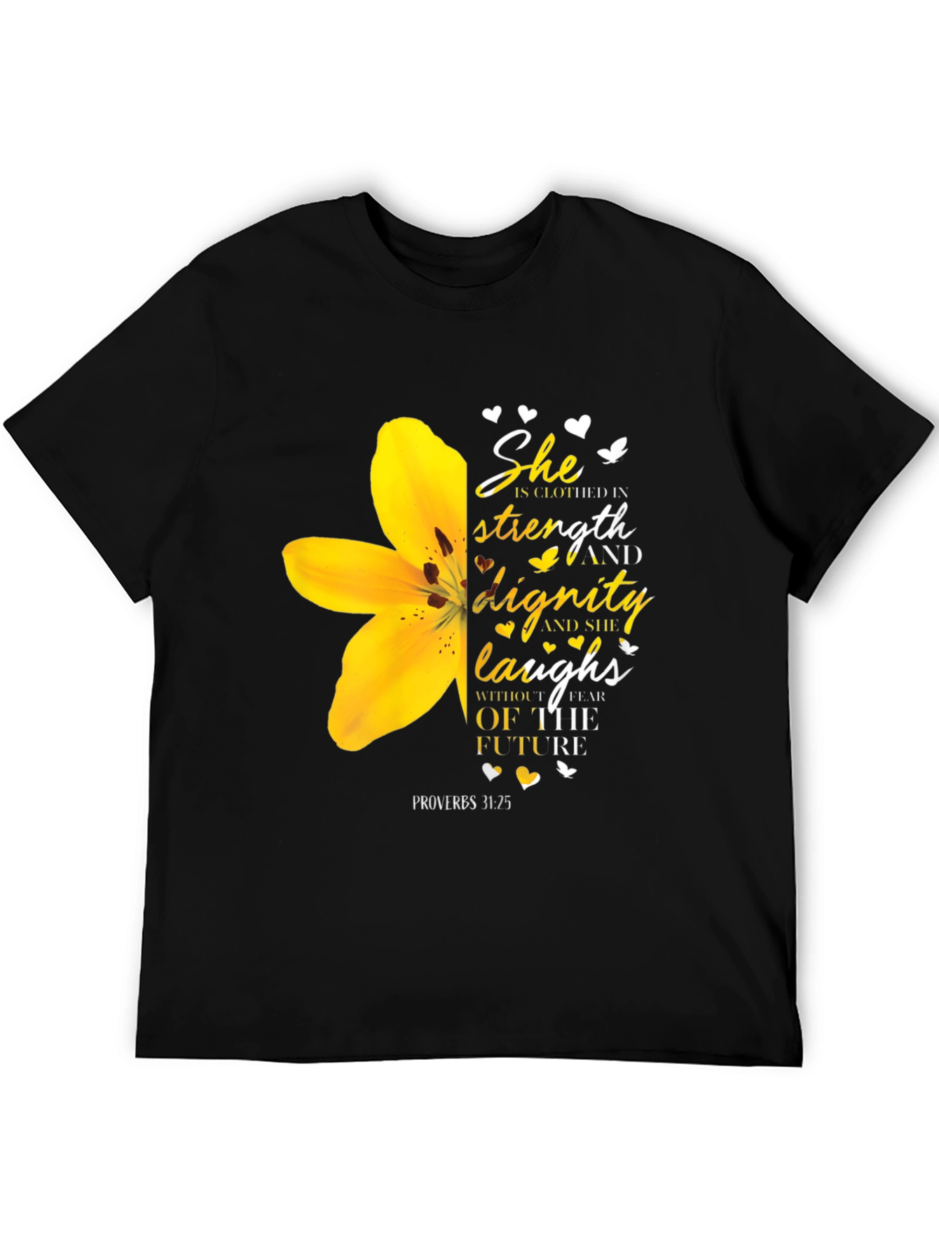 She Is Clothed in Strength T-Shirt - Christian Verse