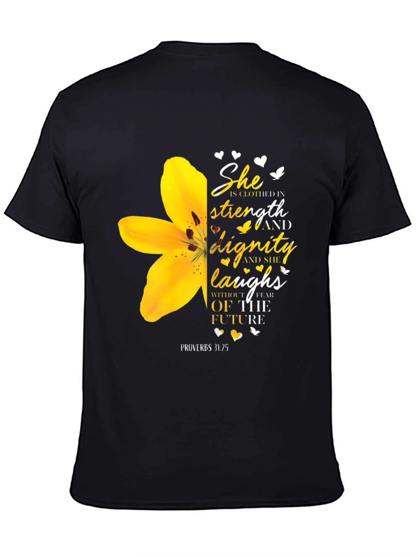 She Is Clothed in Strength T-Shirt - Christian Verse
