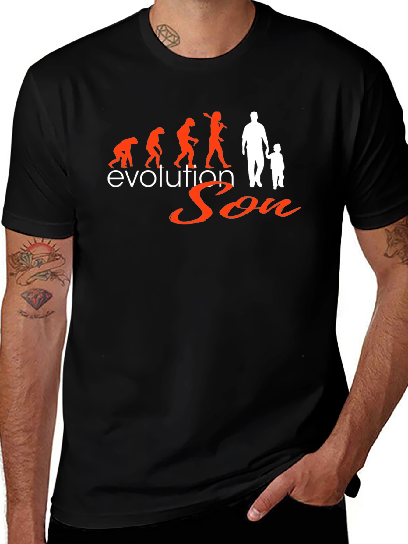 Evolution Son Graphic Tee - Black Mens T-Shirt