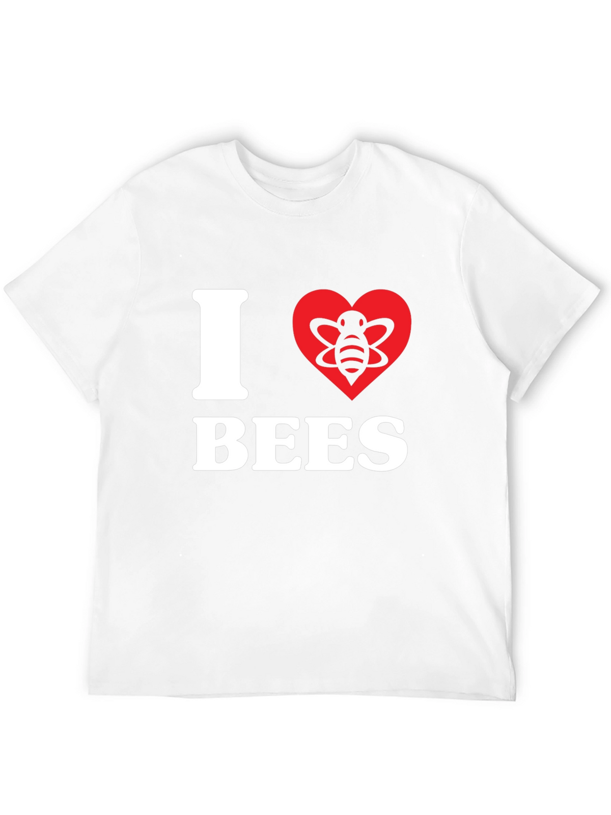 I Heart Bees Graphic Tee - Black Cotton T-Shirt