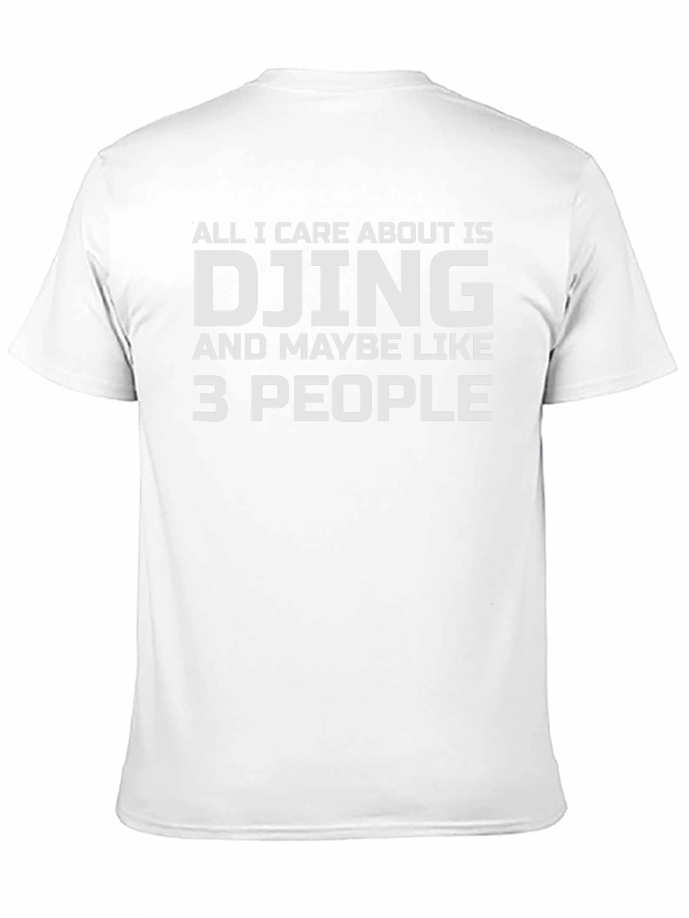 DJing and 3 People T-Shirt - Black Cotton