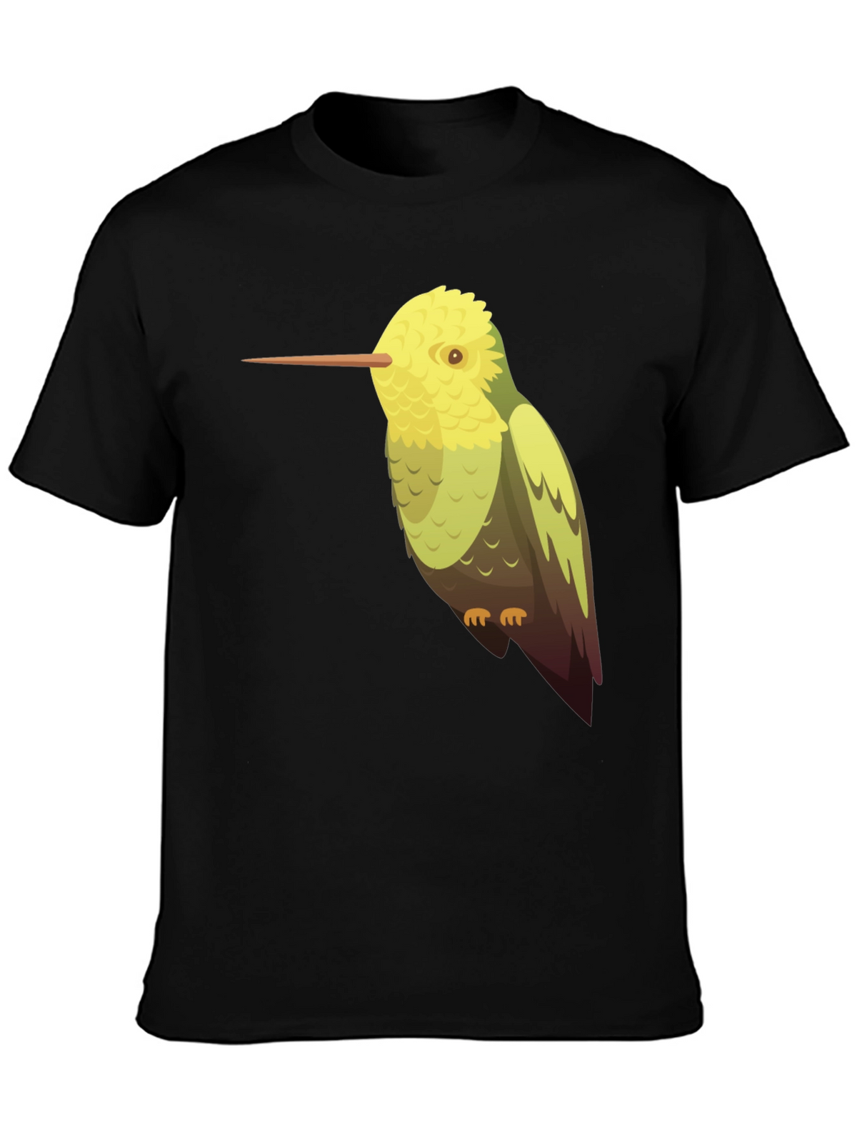 Hummingbird Graphic Tee - Black Cotton Blend
