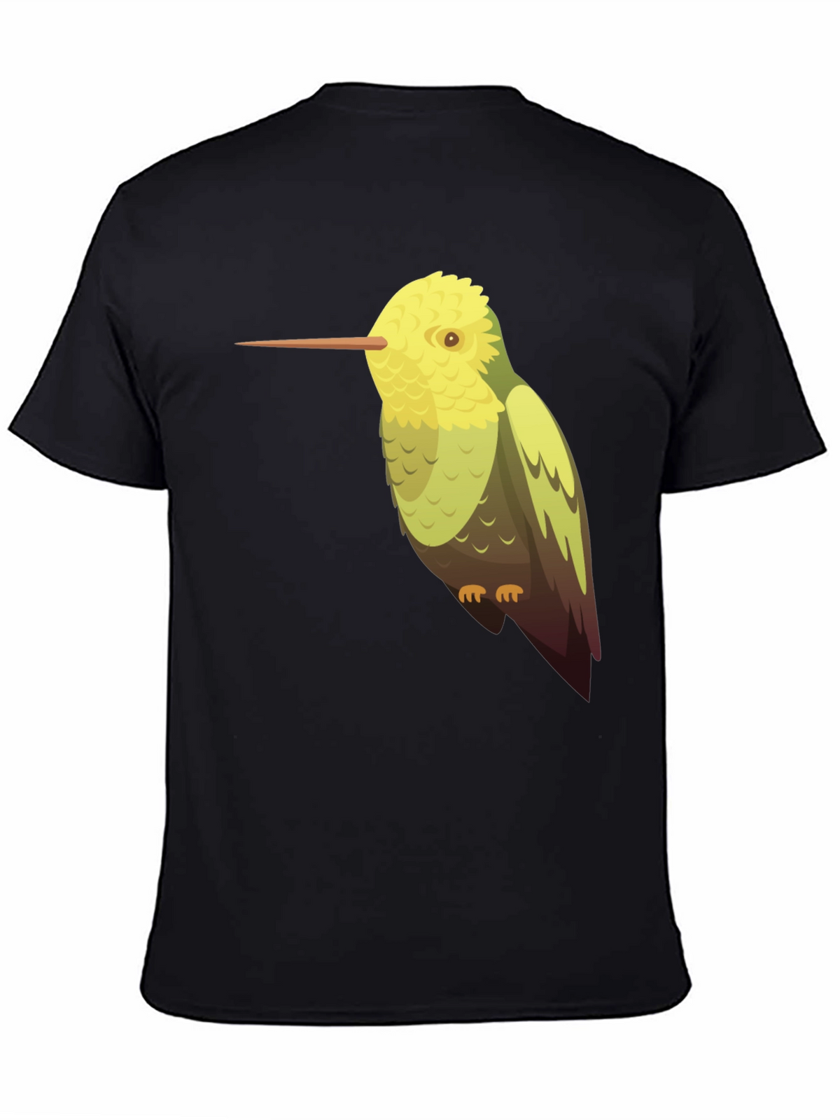Hummingbird Graphic Tee - Black Cotton Blend