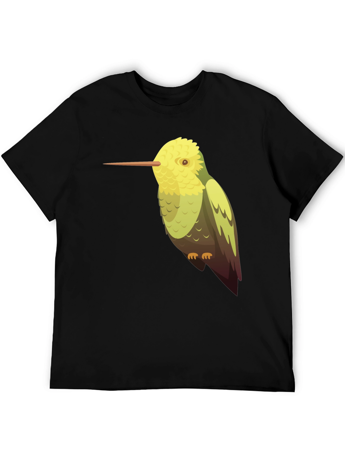 Hummingbird Graphic Tee - Black Cotton Blend
