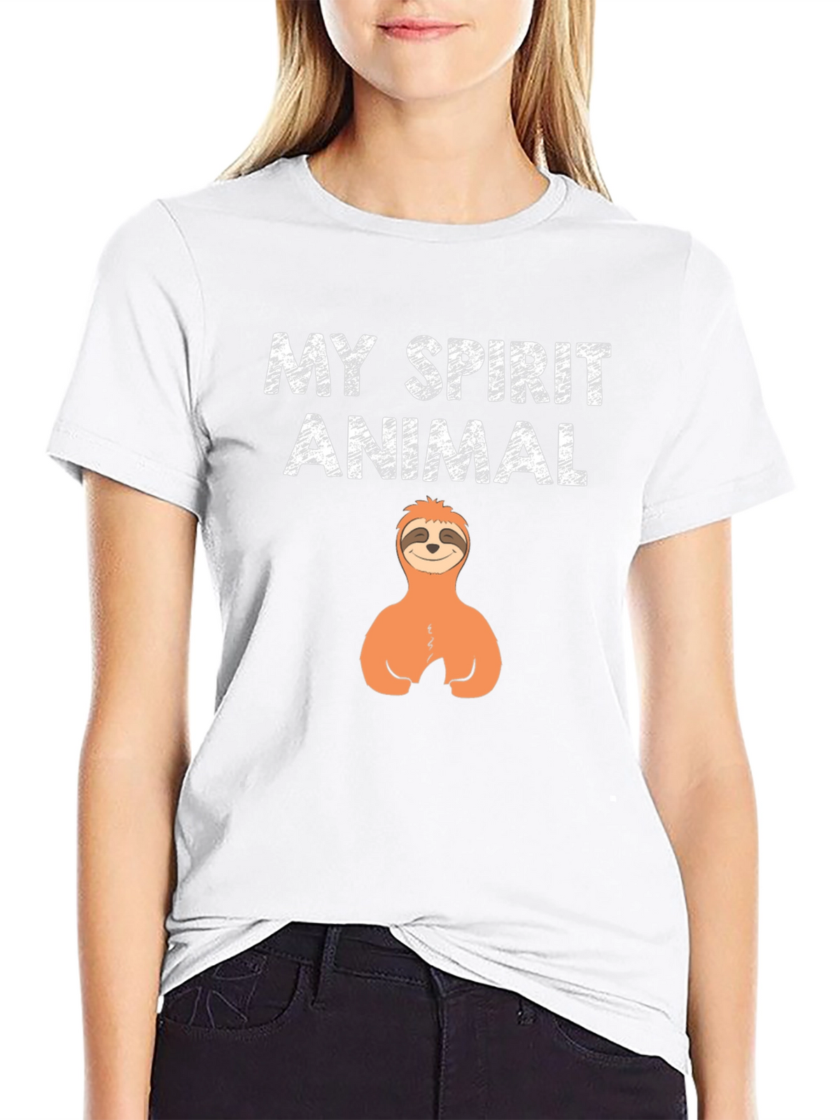 My Spirit Animal Sloth Black T-Shirt