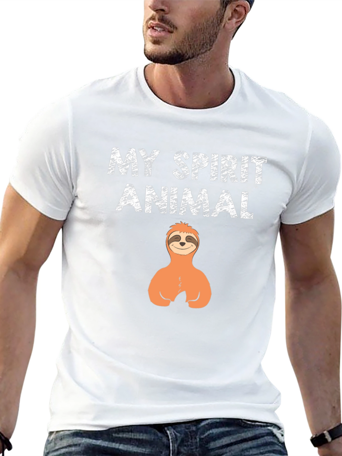 My Spirit Animal Sloth Black T-Shirt