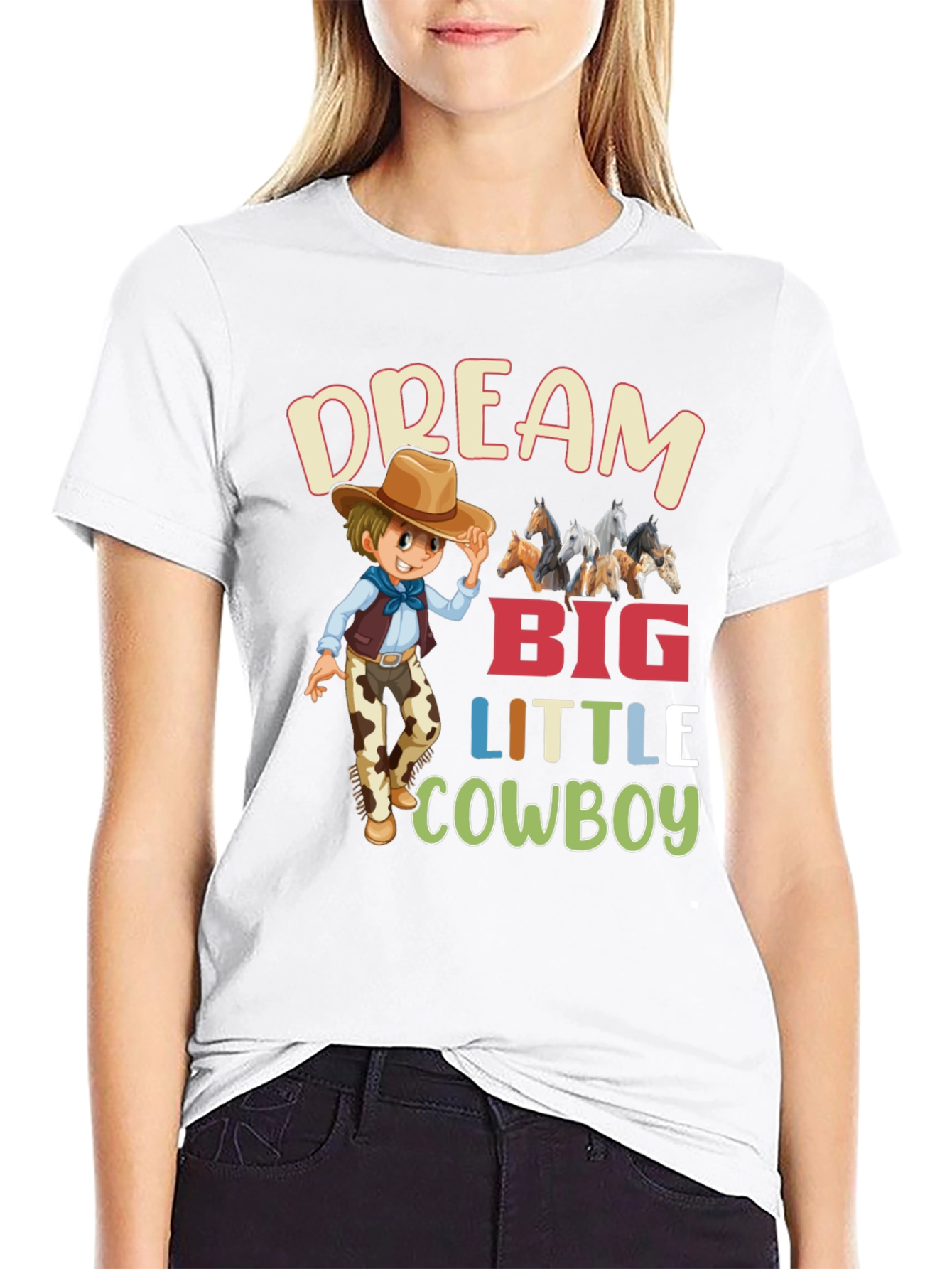 Dream Big Little Cowboy Graphic Tee