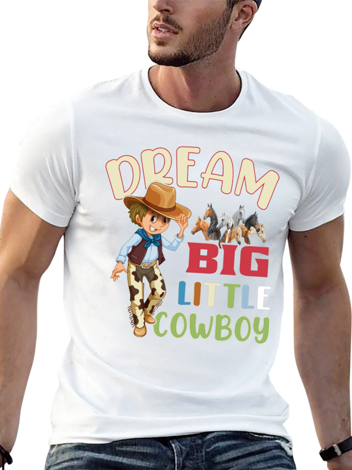 Dream Big Little Cowboy Graphic Tee
