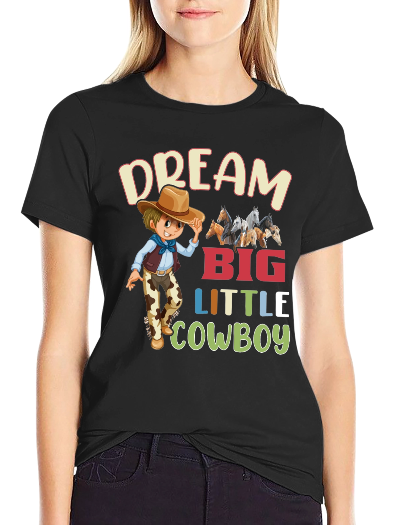 Dream Big Little Cowboy Graphic Tee