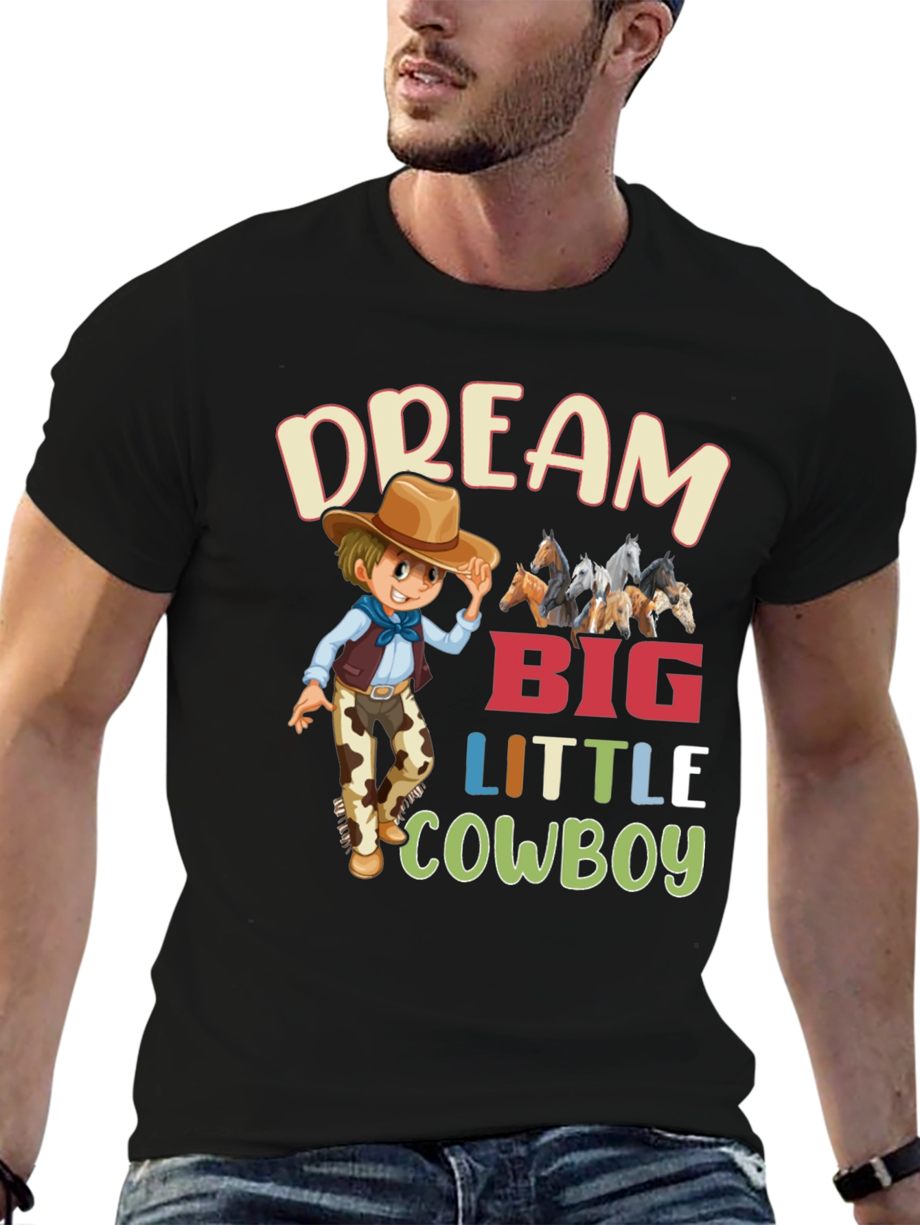 Dream Big Little Cowboy Graphic Tee