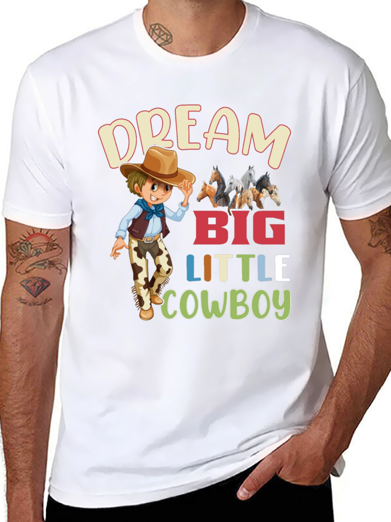 Dream Big Little Cowboy Graphic Tee