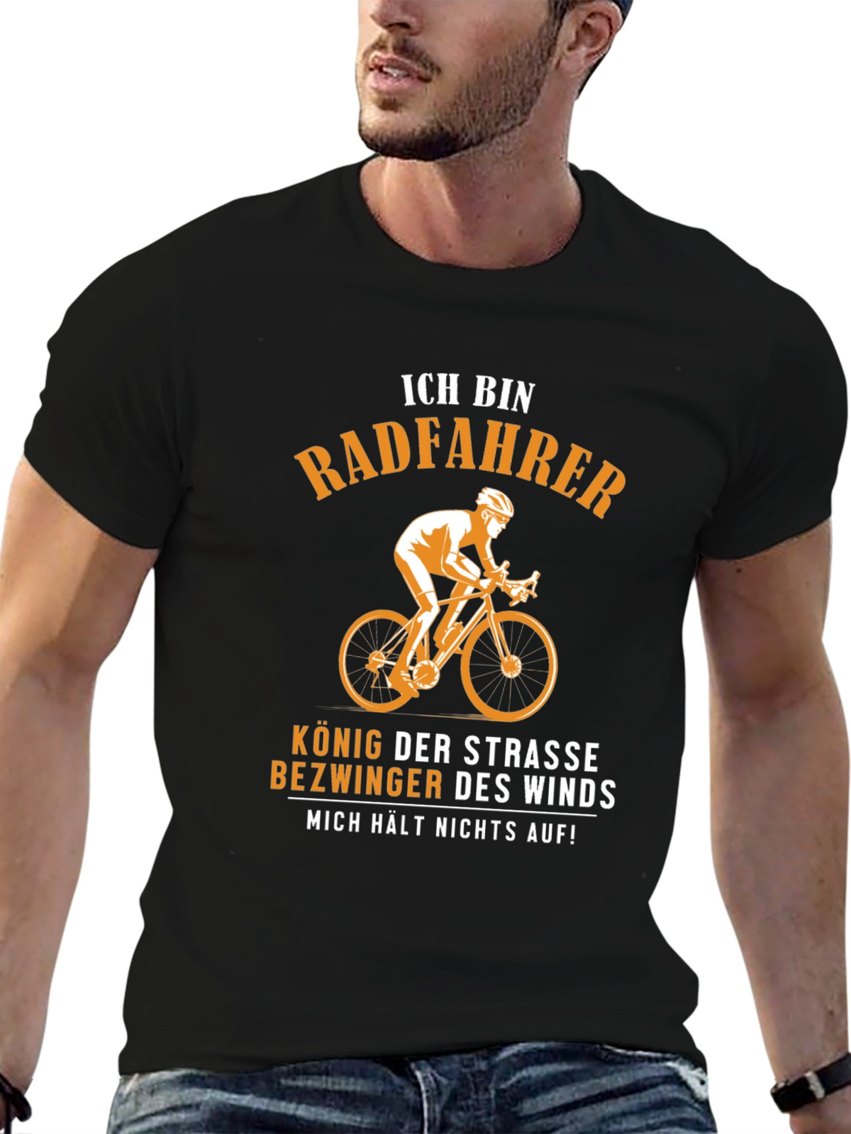 Funny German Biker T-Shirt - Ich Bin Radfahrer