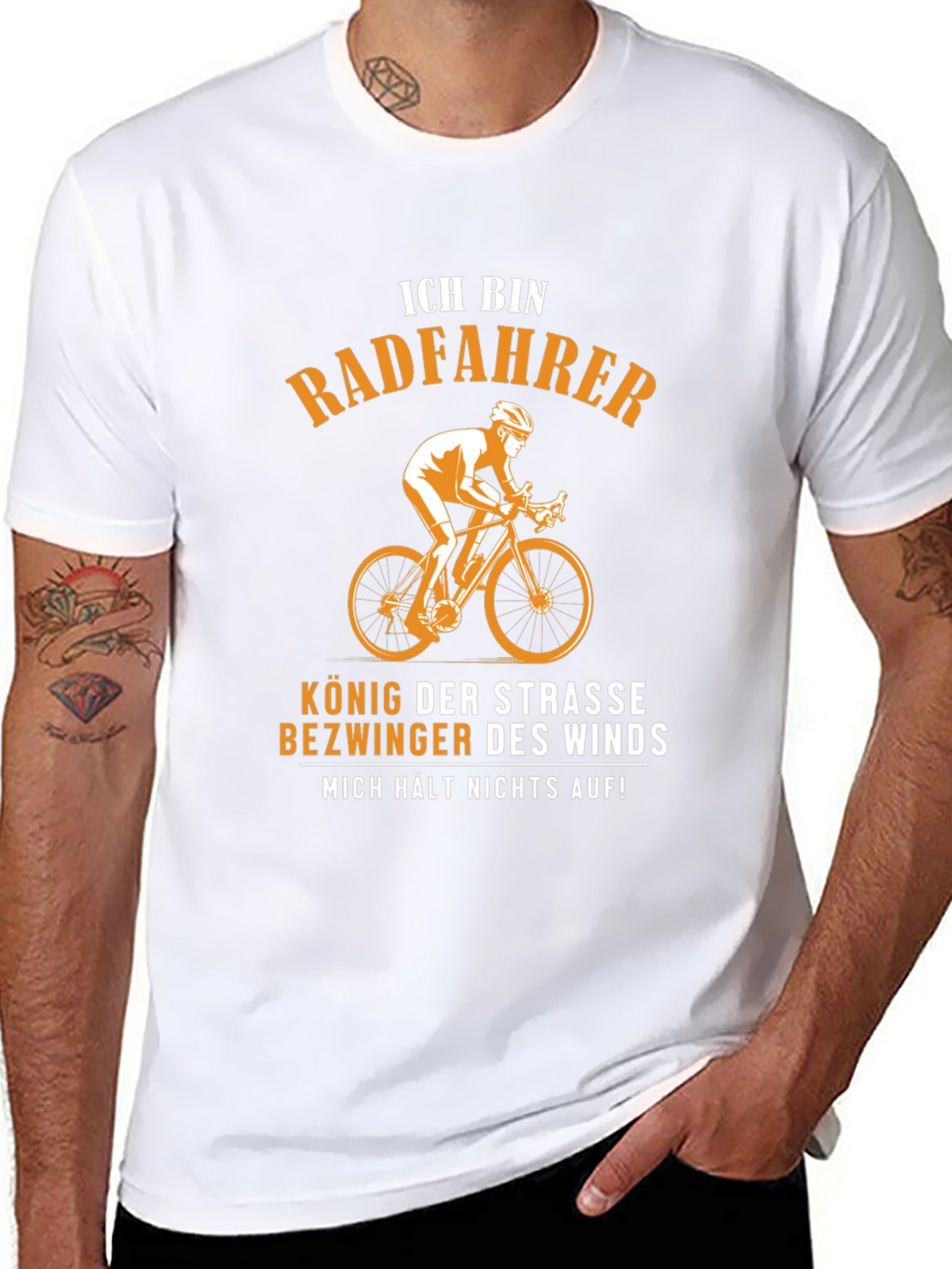 Funny German Biker T-Shirt - Ich Bin Radfahrer