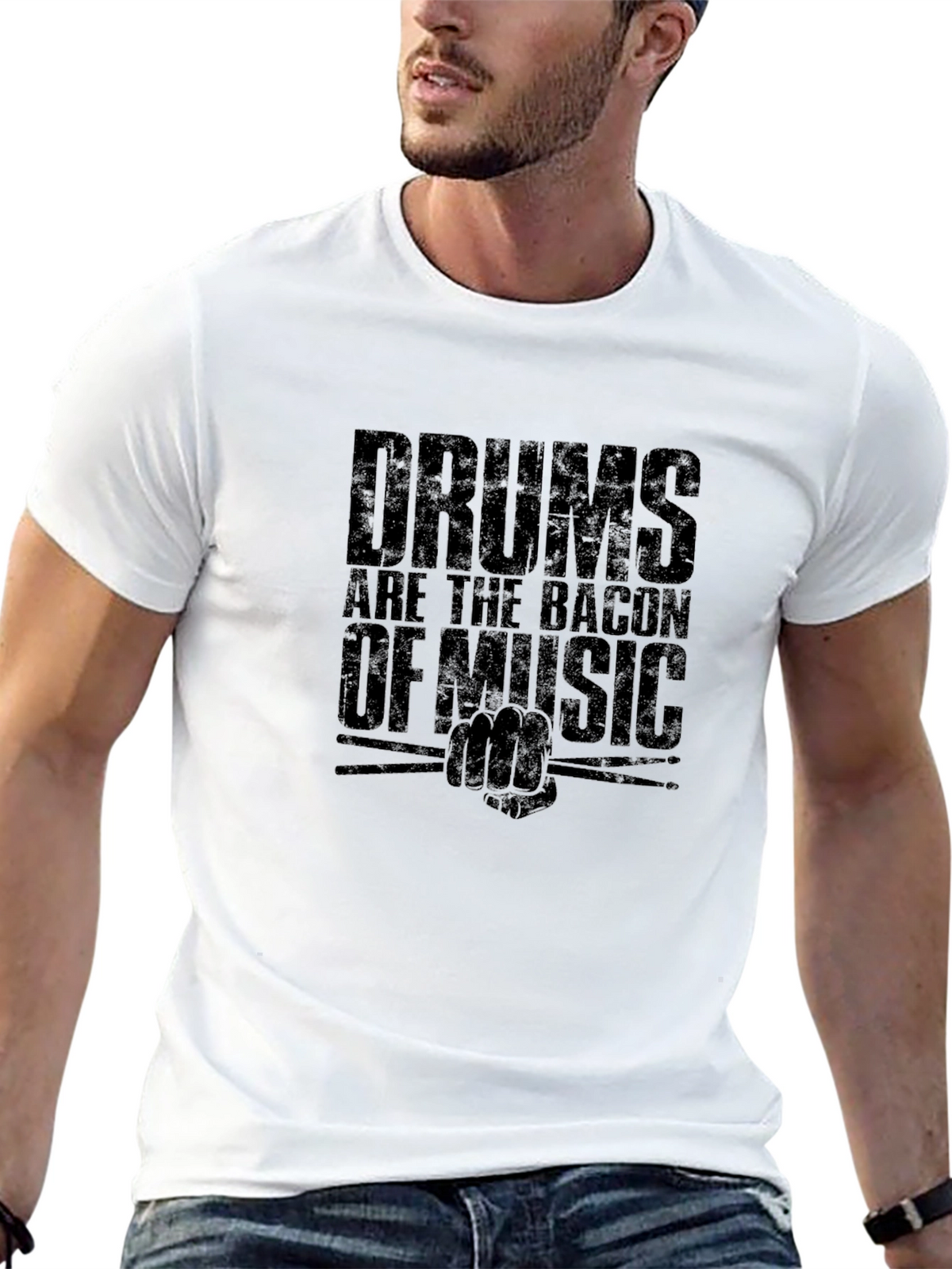 Drums are the Bacon of Music Graphic T-Shirt