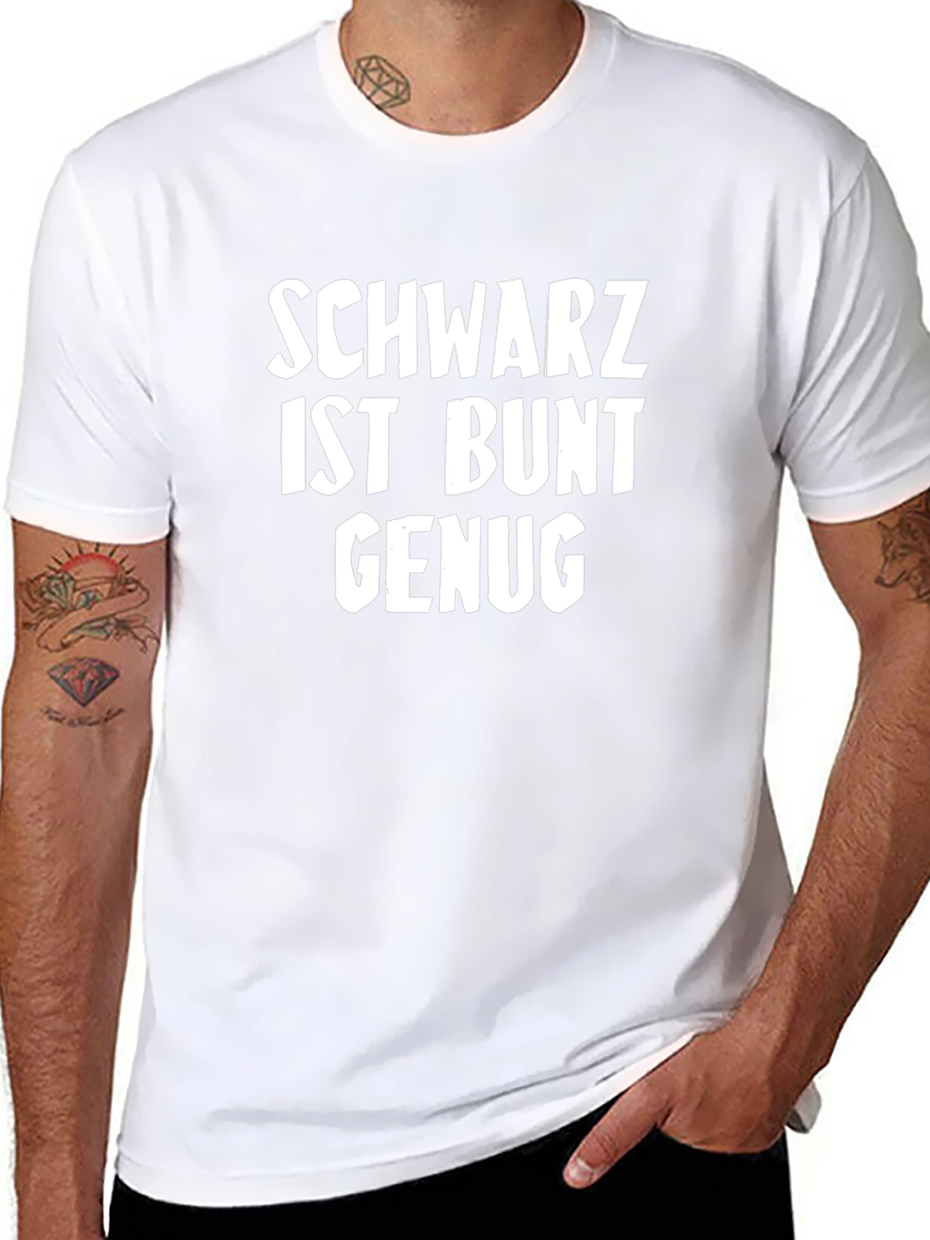 Schwarz Ist Bunt Genug Graphic Tee
