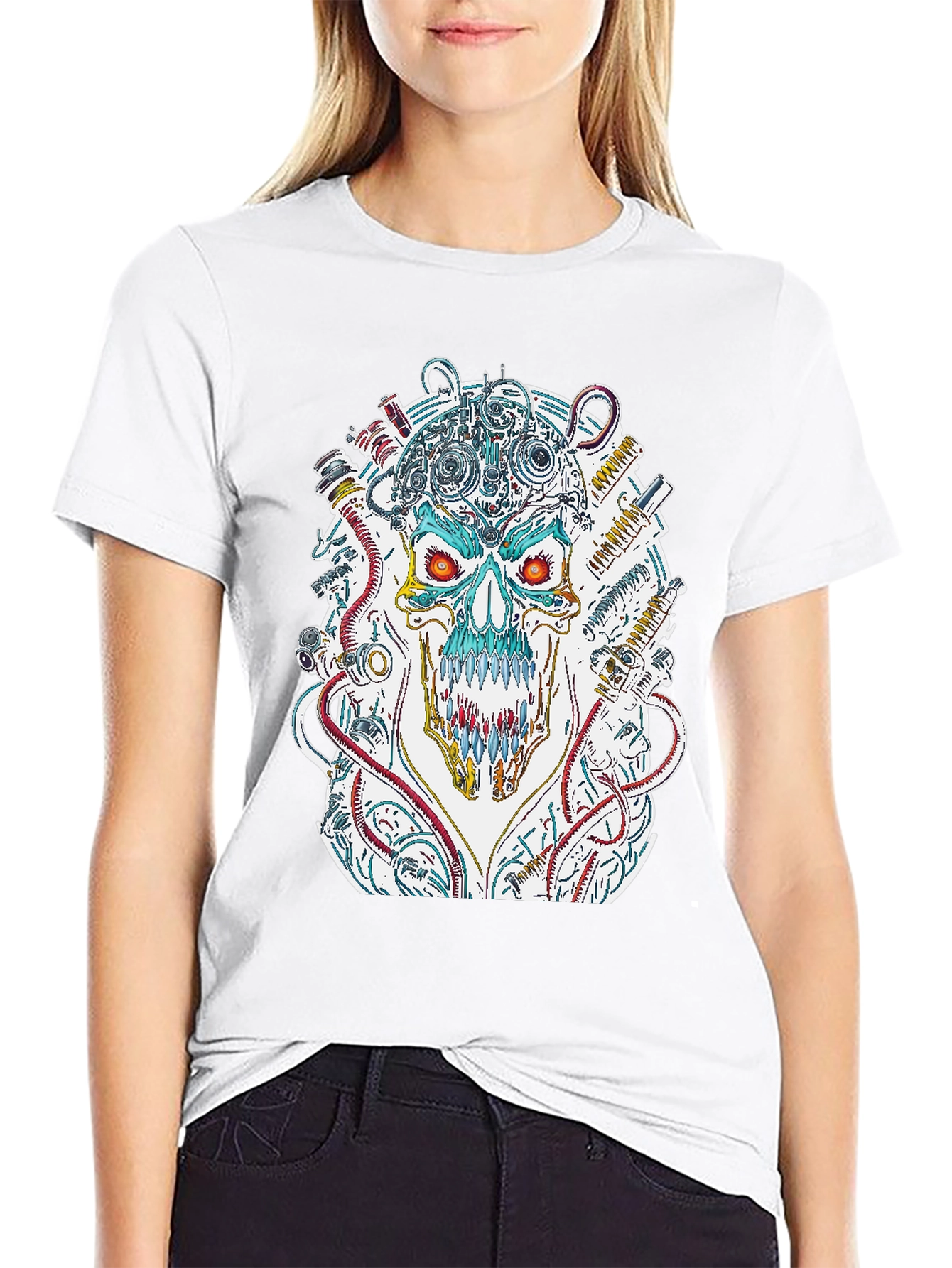 Cyberpunk Skull Graphic Tee