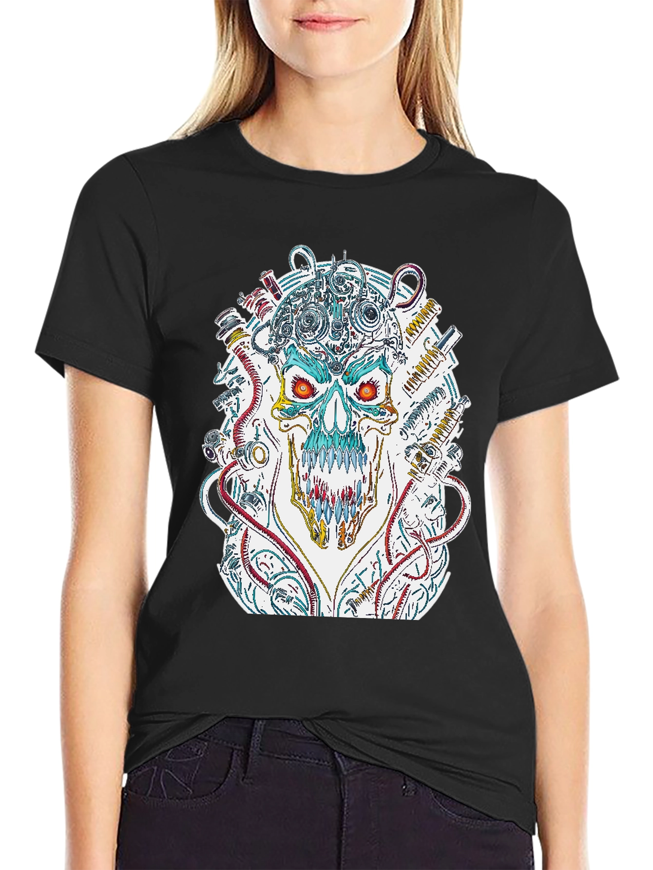 Cyberpunk Skull Graphic Tee