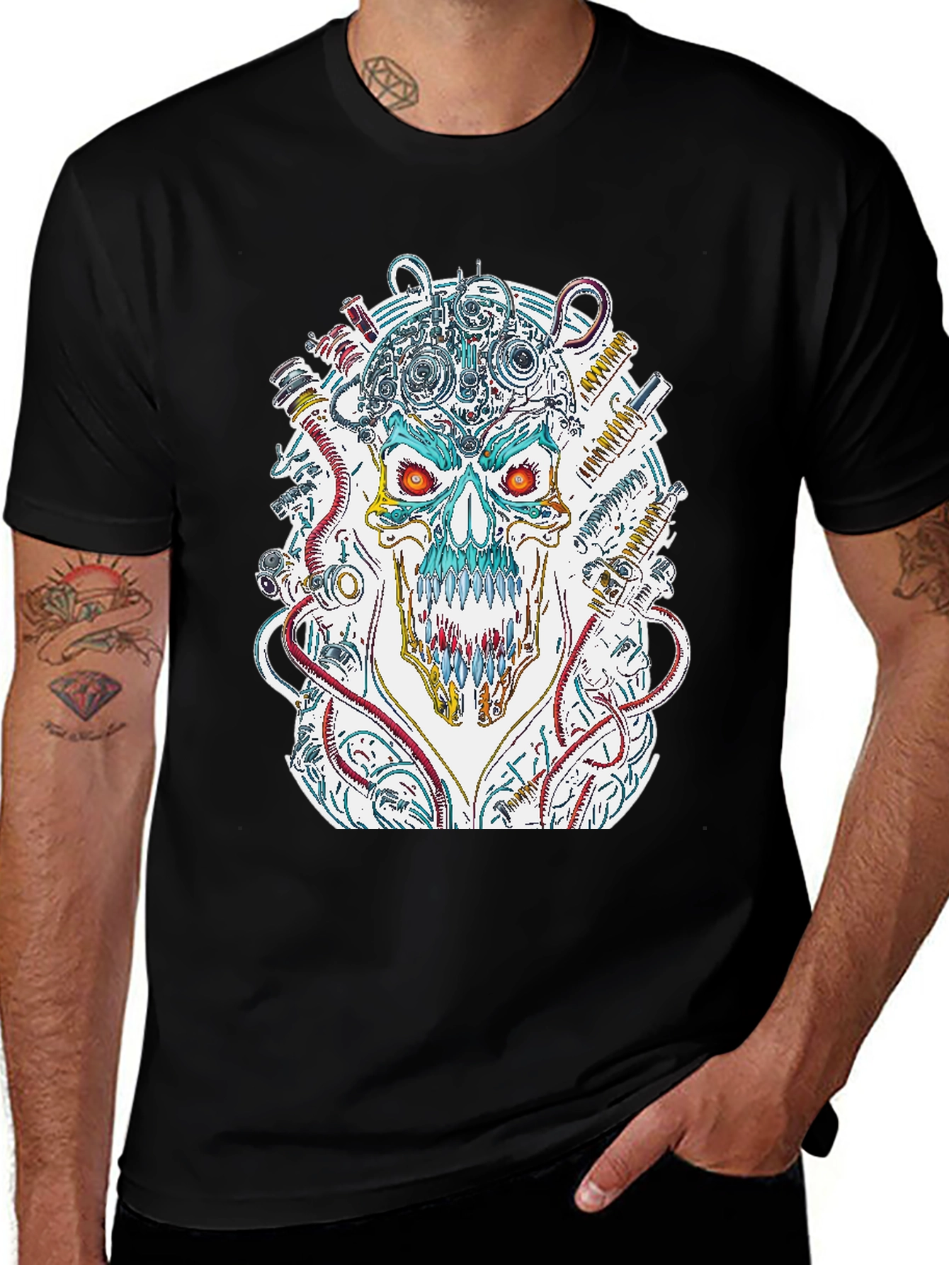 Cyberpunk Skull Graphic Tee