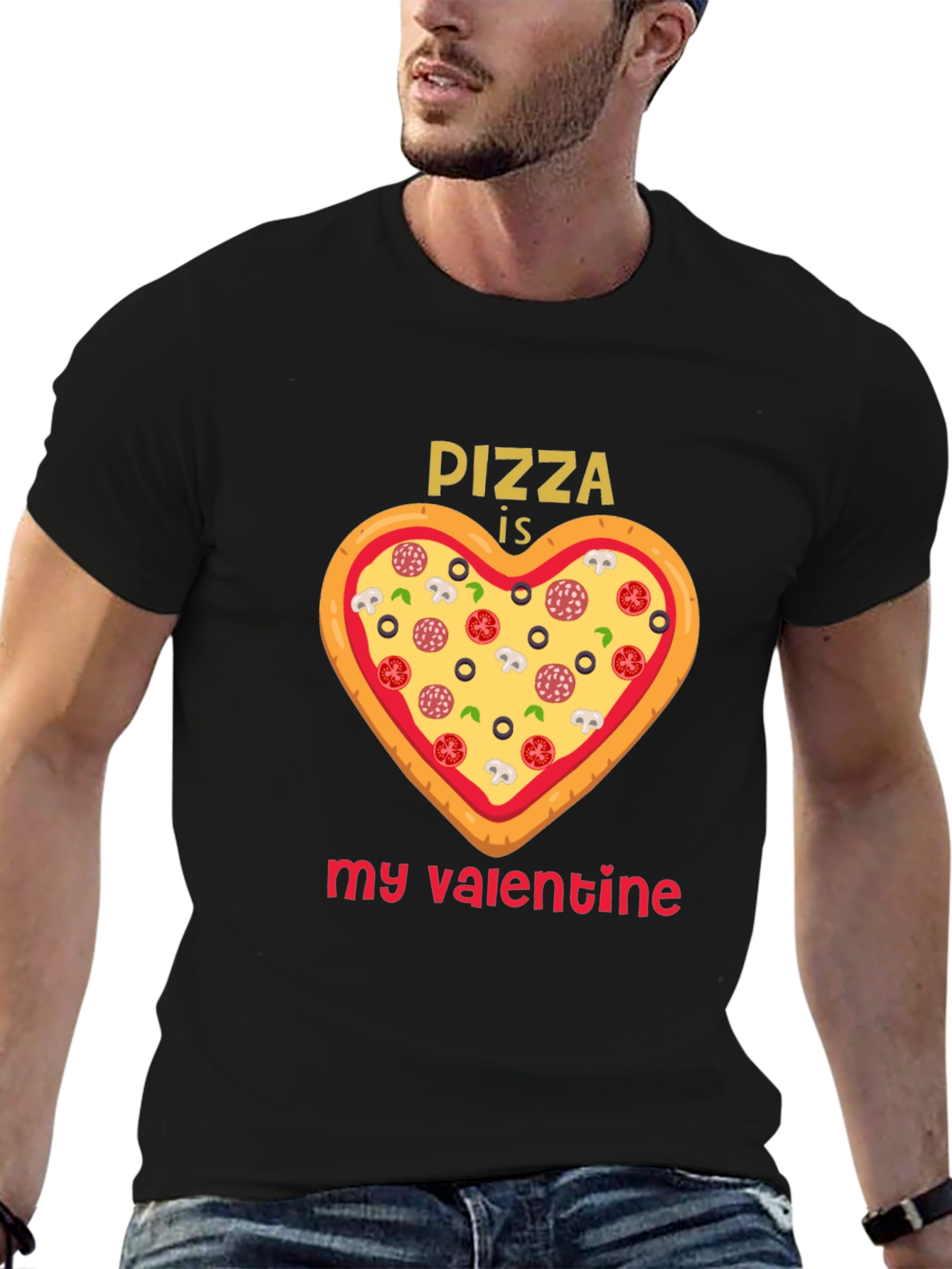 Pizza is My Valentine Graphic Tee