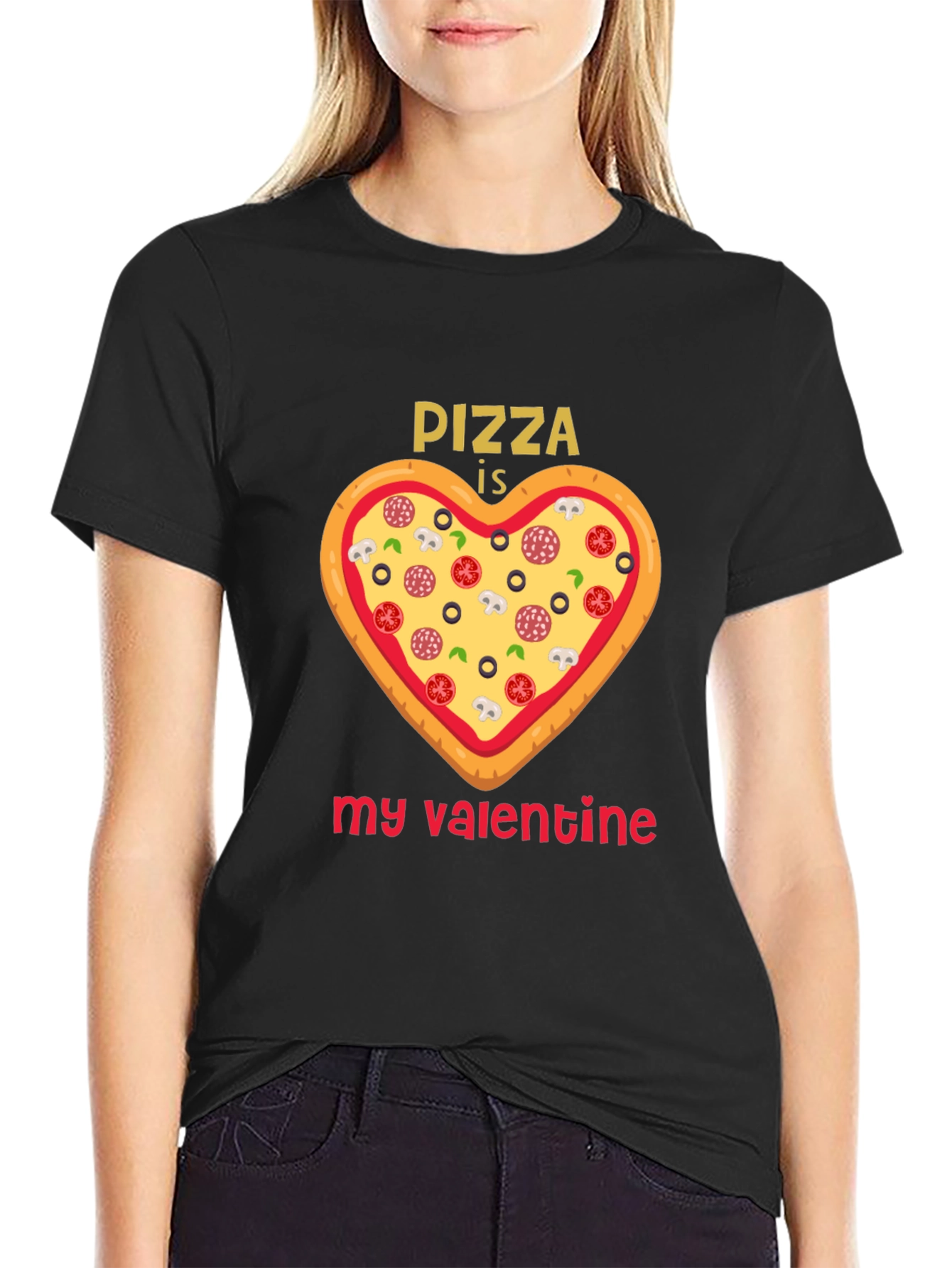 Pizza is My Valentine Graphic Tee