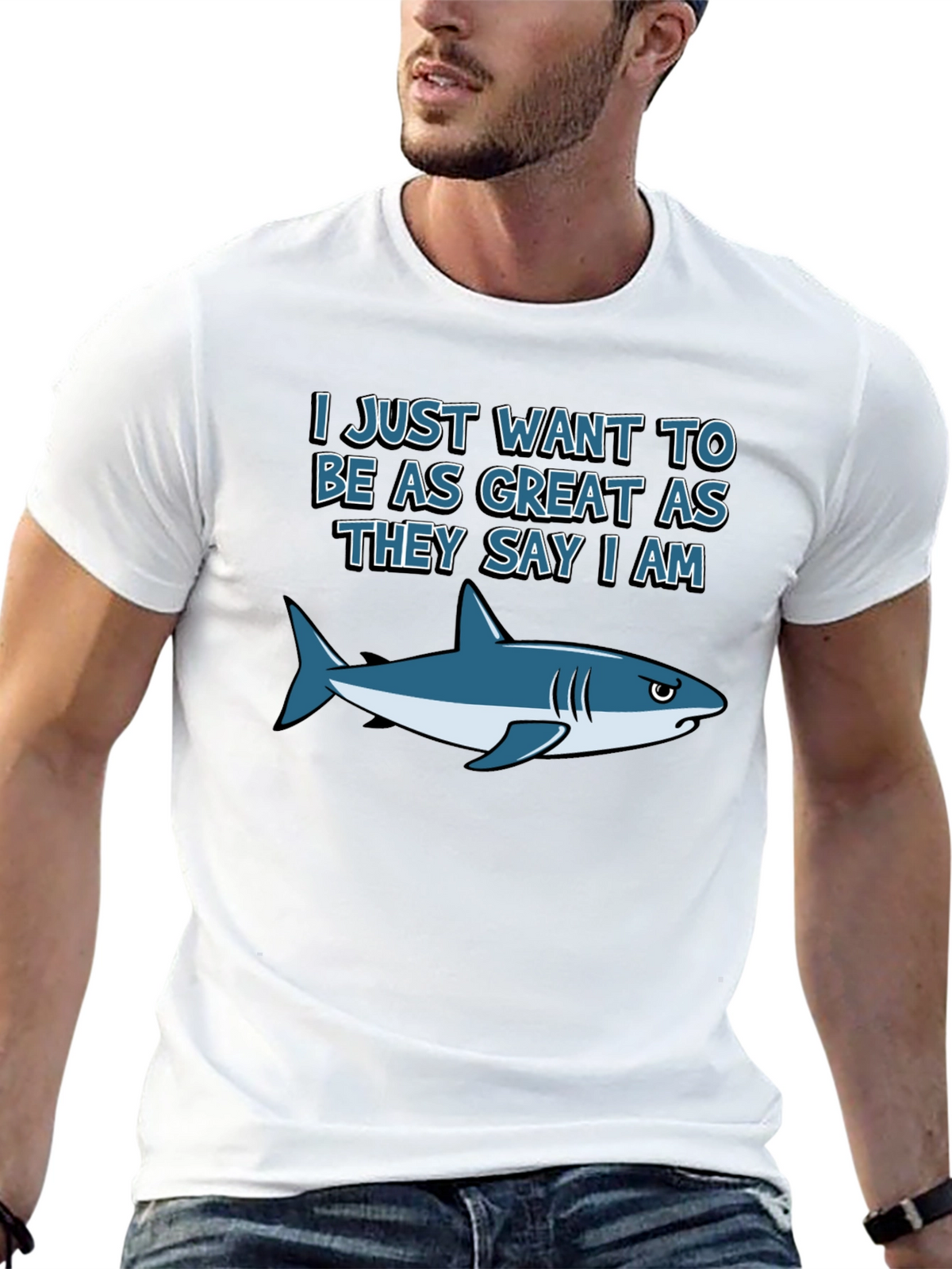 Great White Shark Graphic T-Shirt - Funny Tee
