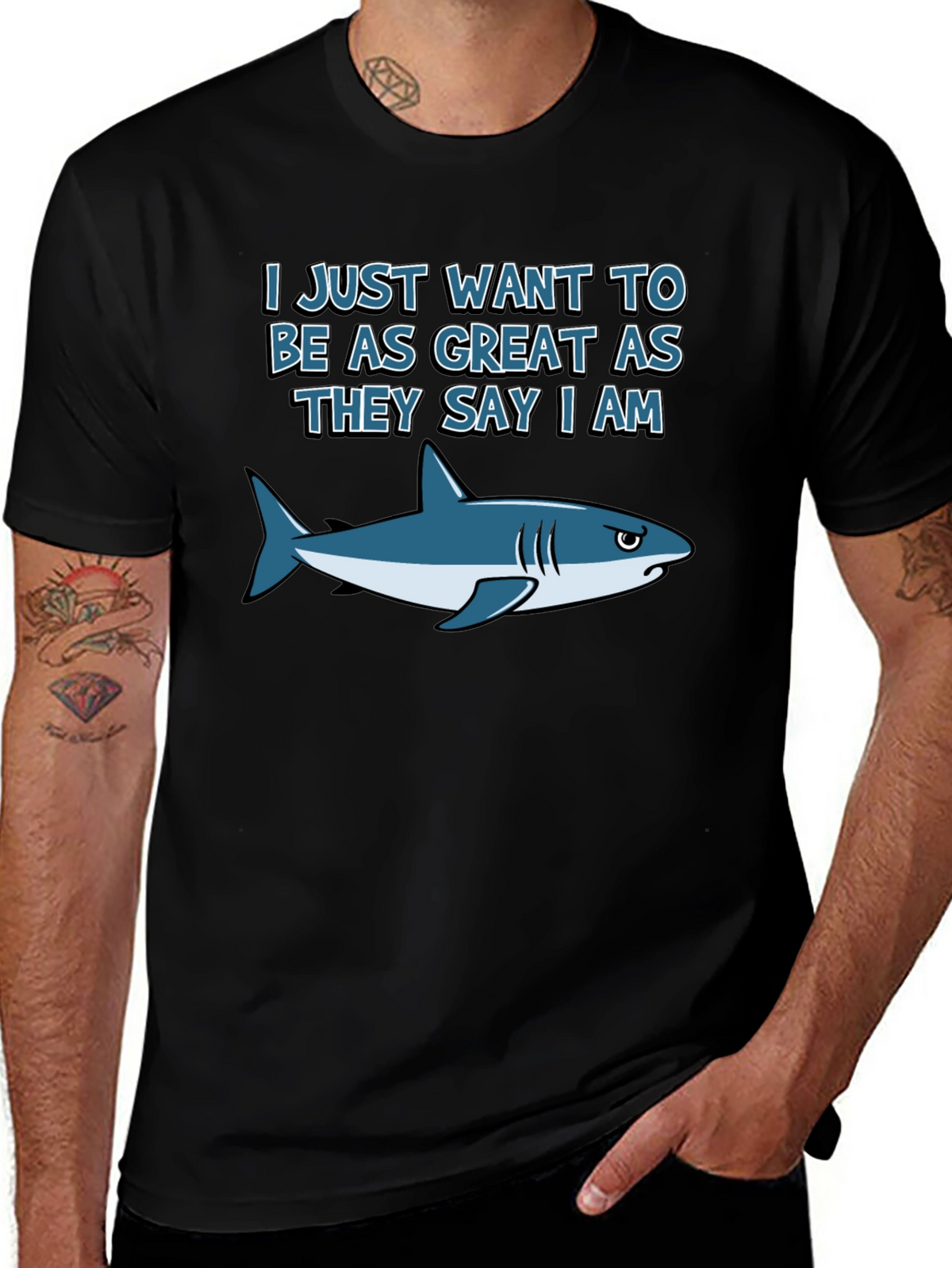 Great White Shark Graphic T-Shirt - Funny Tee