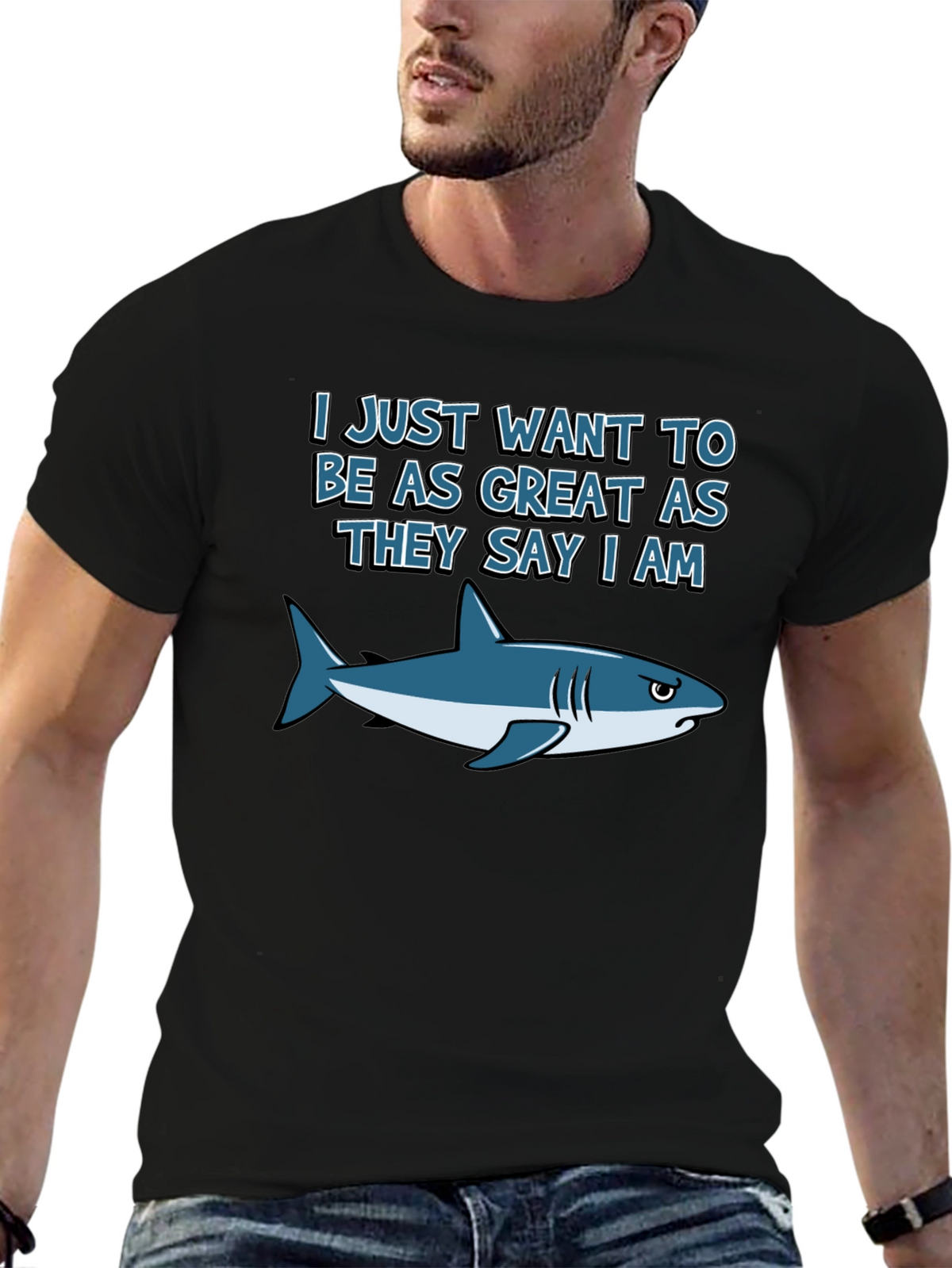 Great White Shark Graphic T-Shirt - Funny Tee