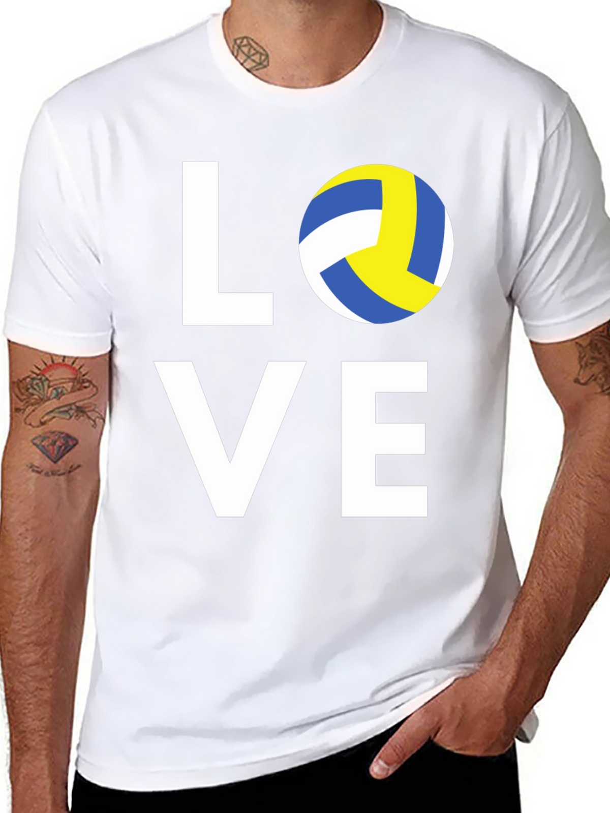 Love Volleyball Graphic Tee - Black