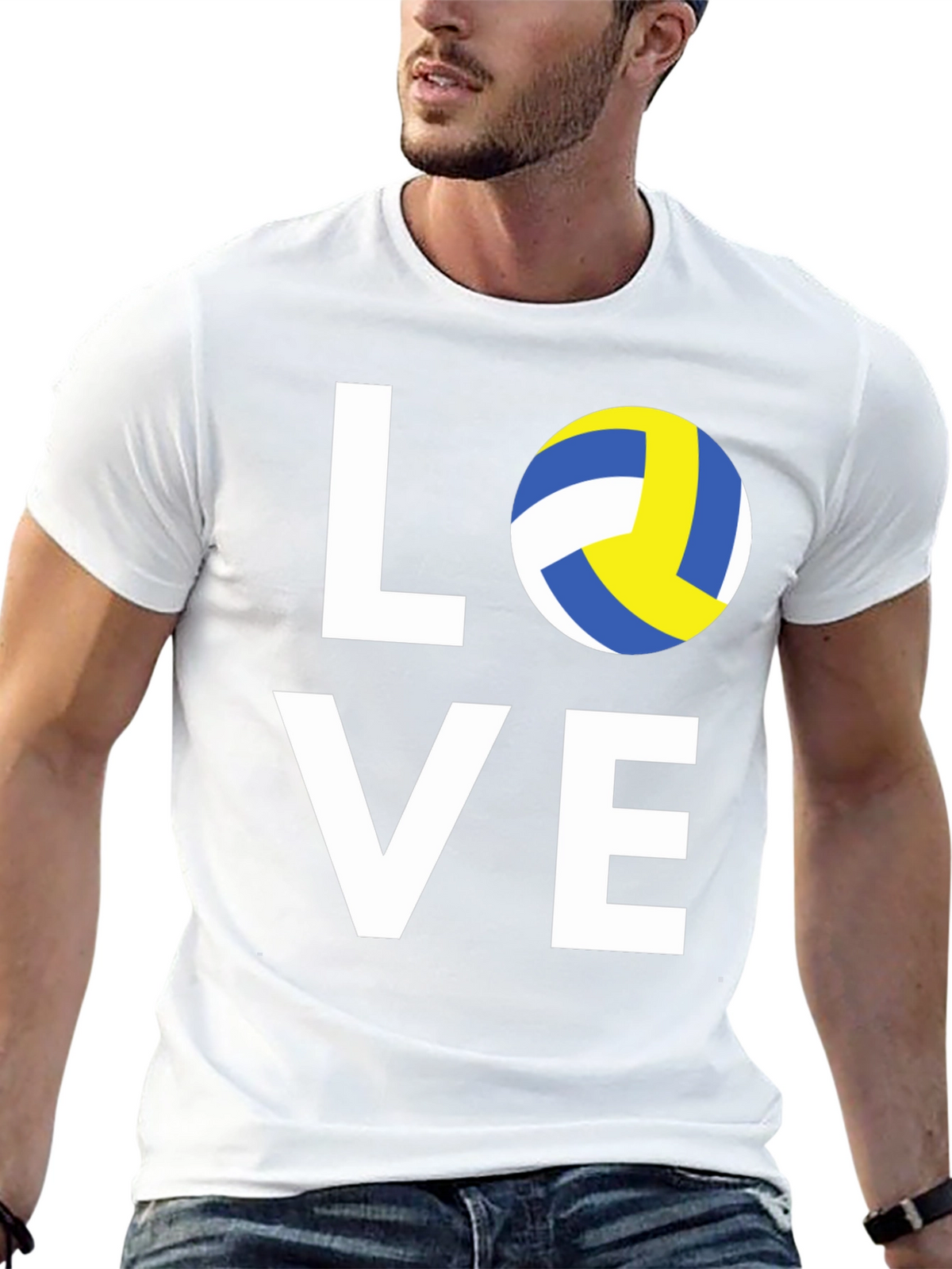 Love Volleyball Graphic Tee - Black