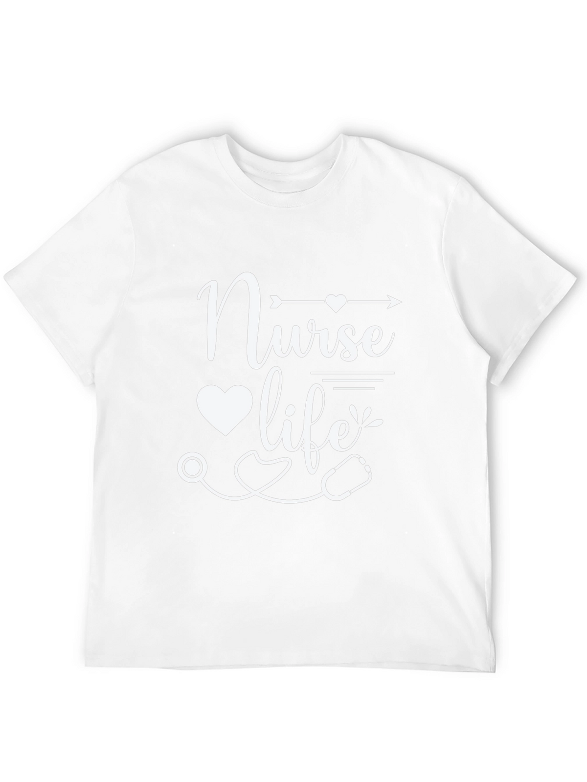 Nurse Life T-Shirt - Heart & Stethoscope Graphic Tee