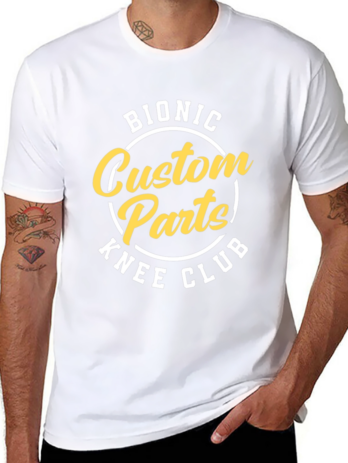Bionic Custom Parts Knee Club Black Graphic Tee