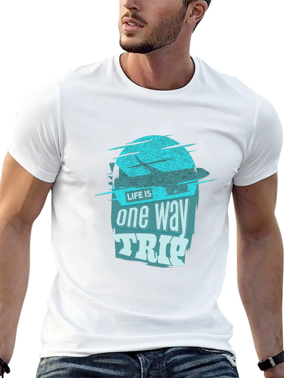 One Way Trip Graphic Tee - Black
