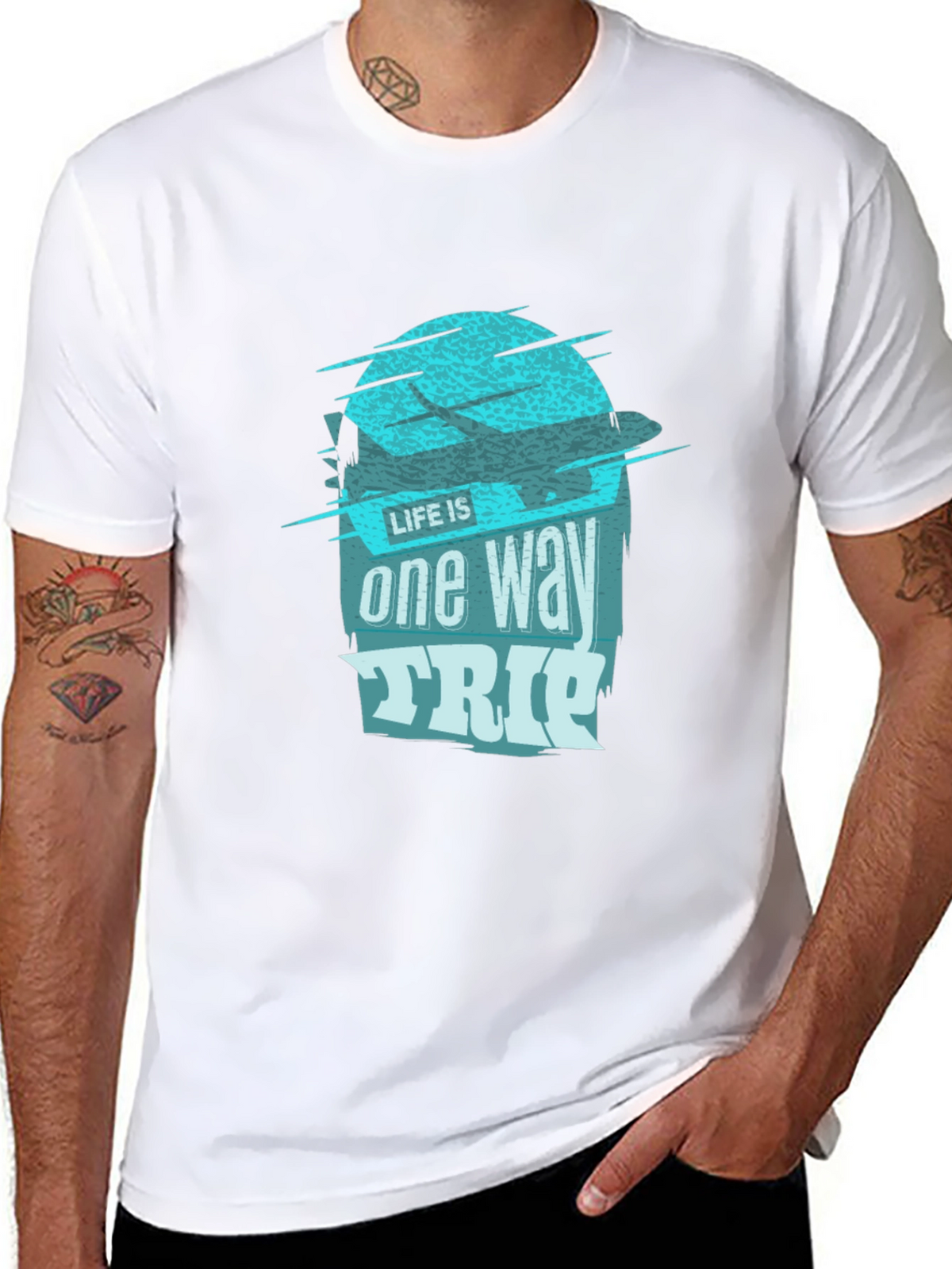 One Way Trip Graphic Tee - Black