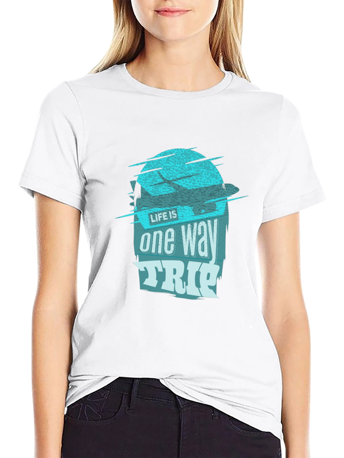 One Way Trip Graphic Tee - Black