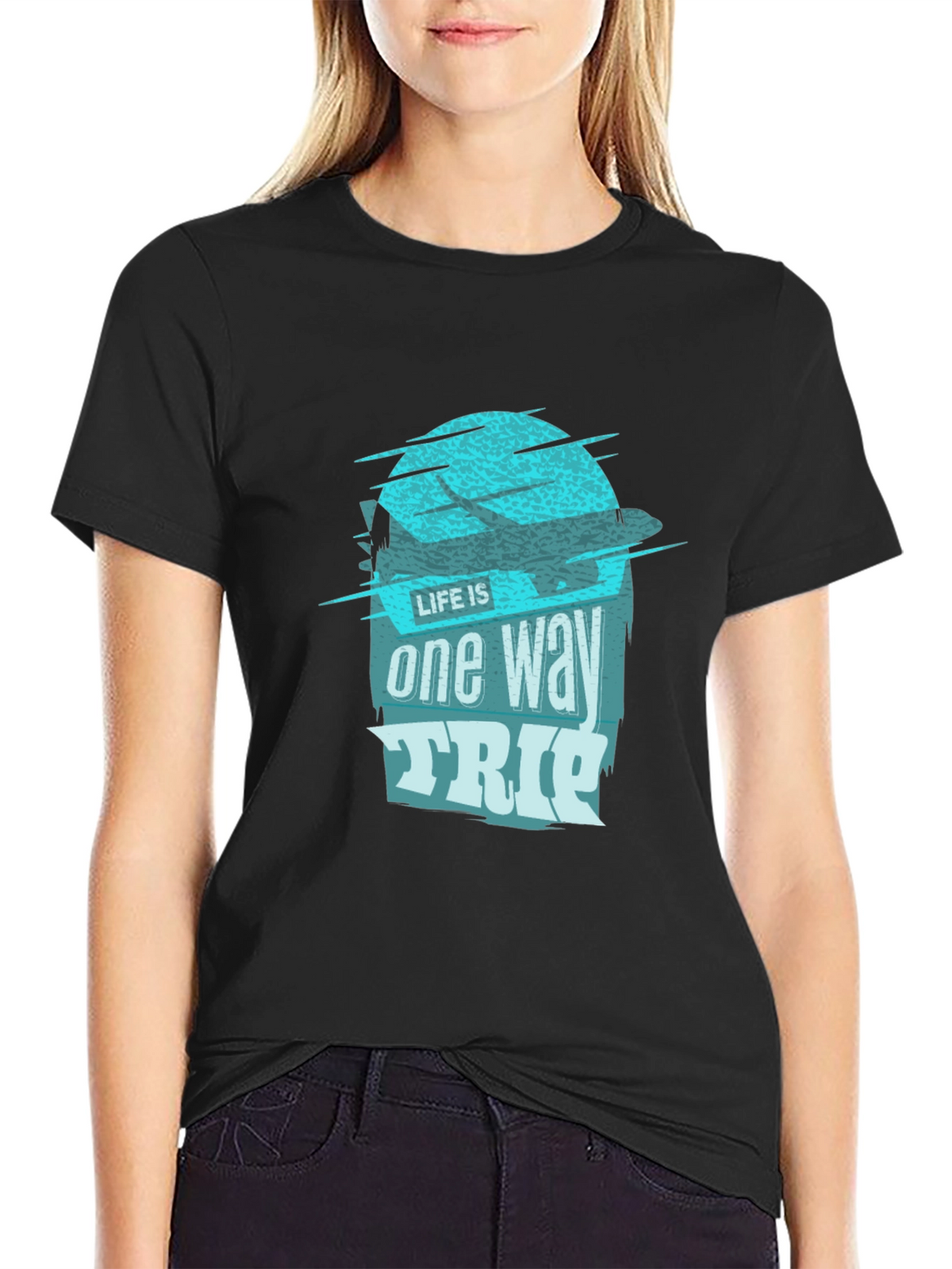 One Way Trip Graphic Tee - Black