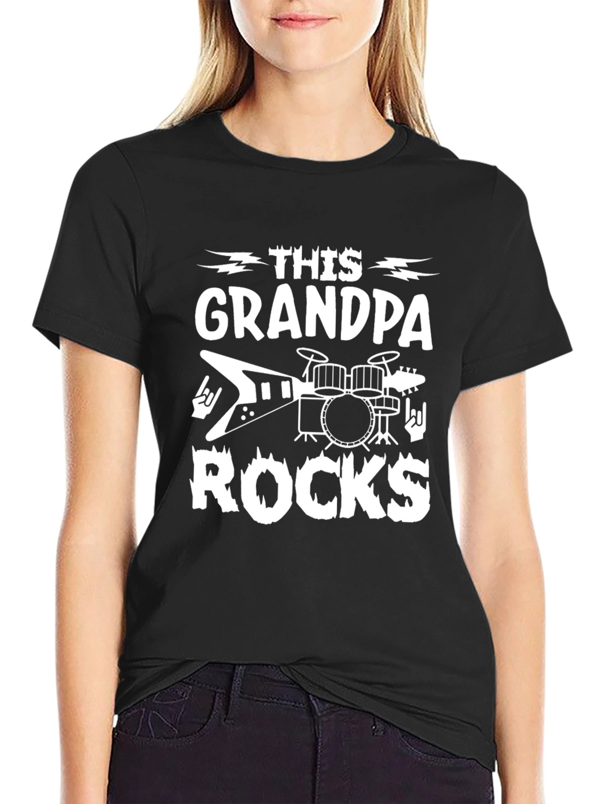 This Grandpa Rocks T-Shirt - Musician Gift
