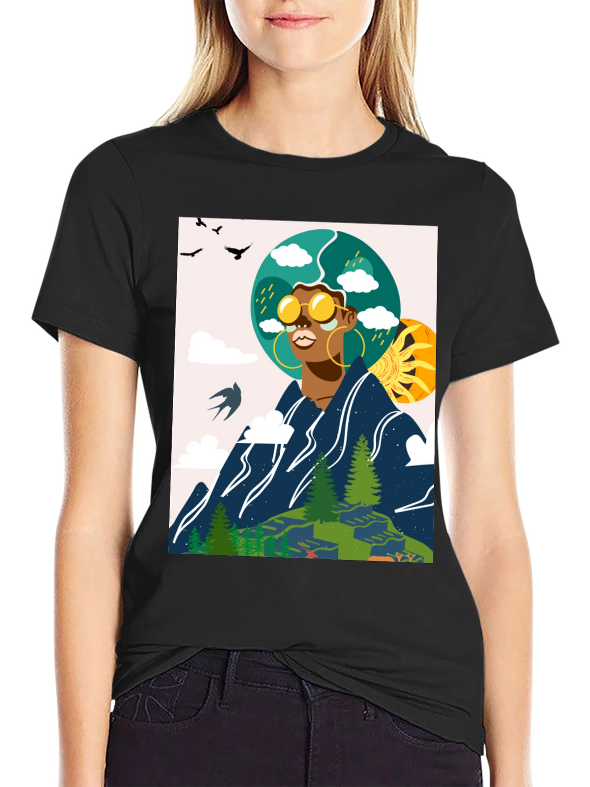 Nature Graphic Tee - Black