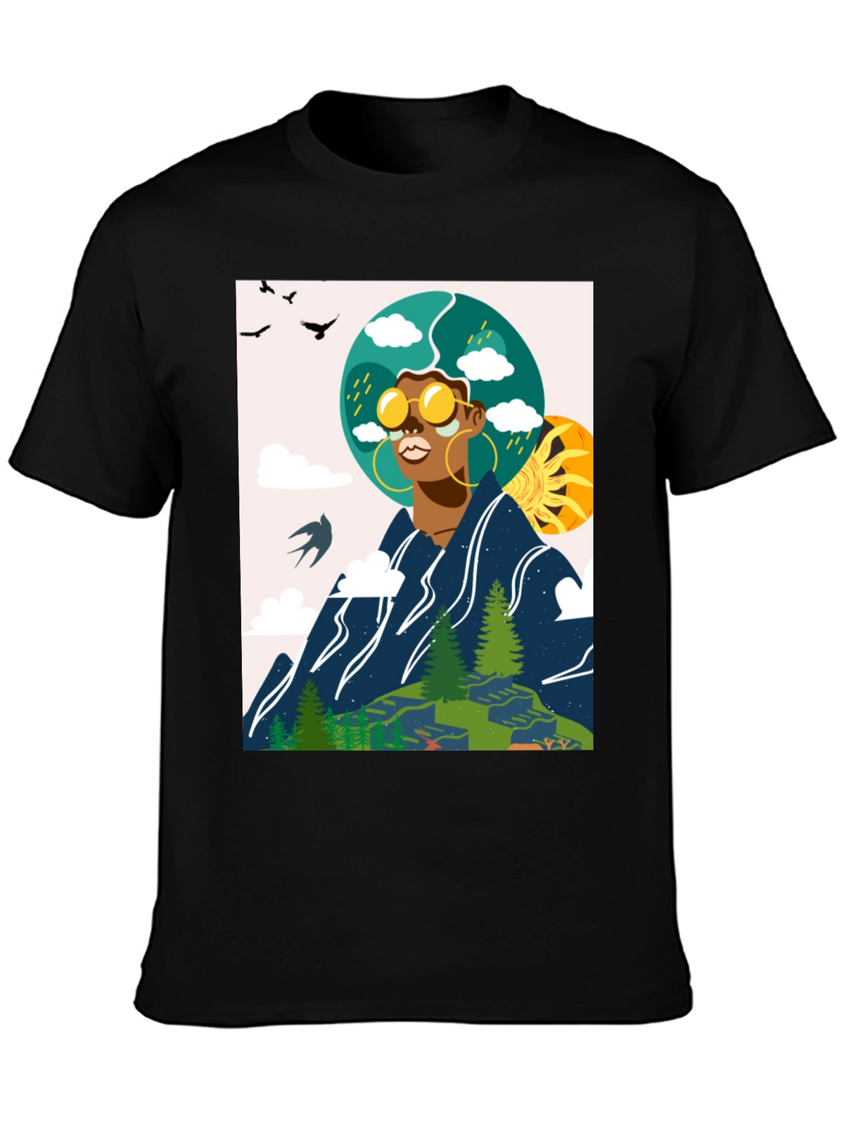 Nature Graphic Tee - Black