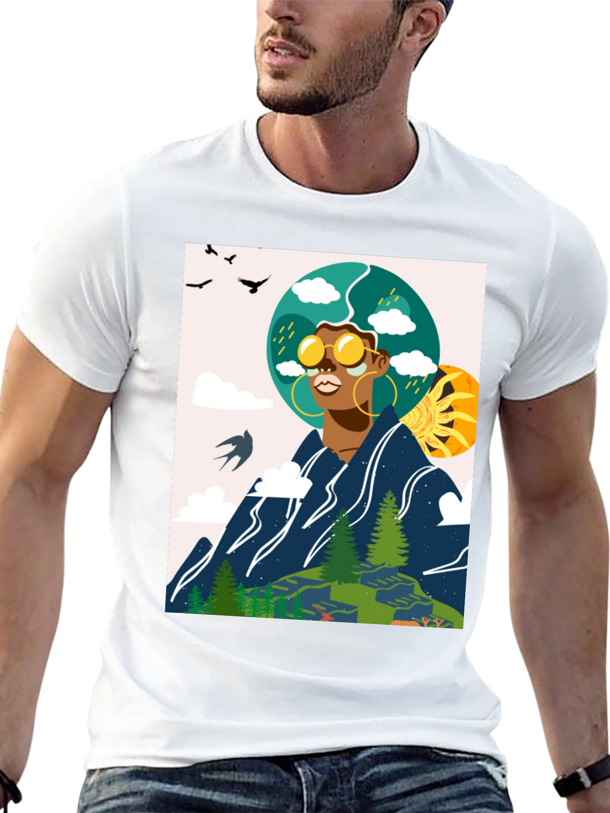 Nature Graphic Tee - Black