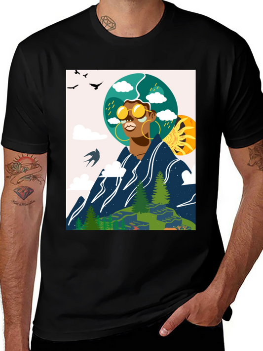 Nature Graphic Tee - Black