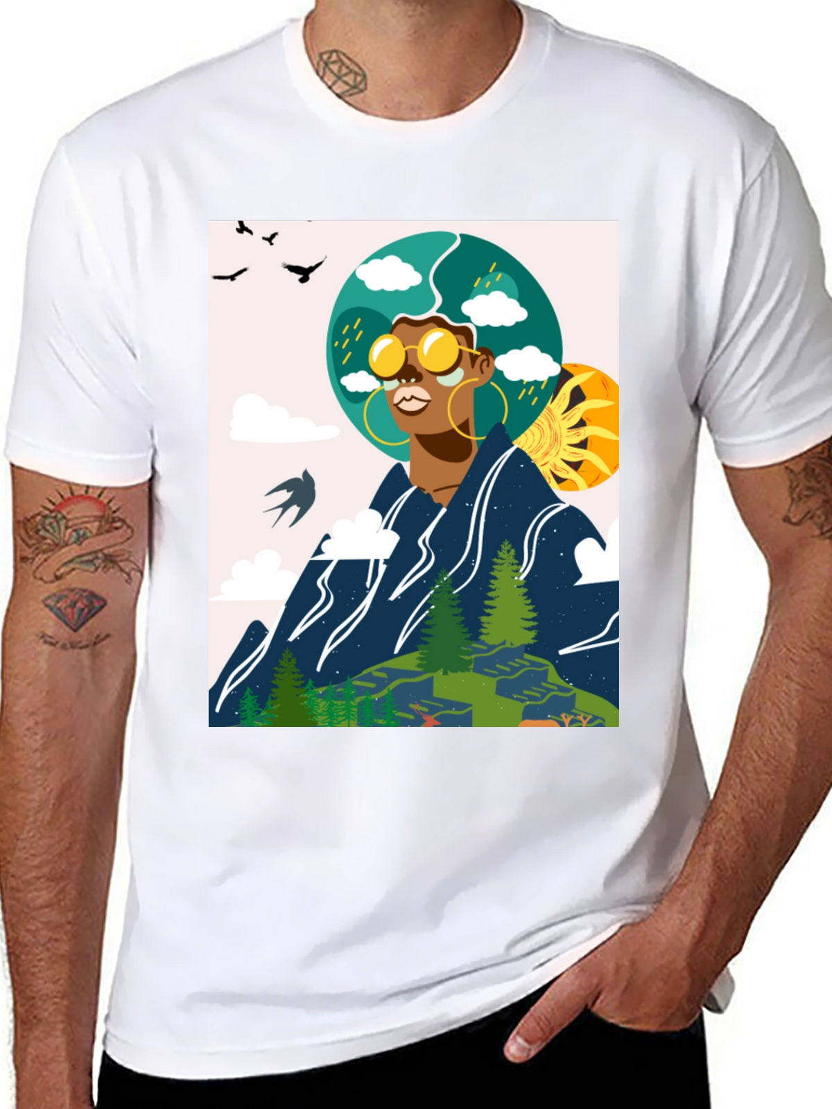 Nature Graphic Tee - Black