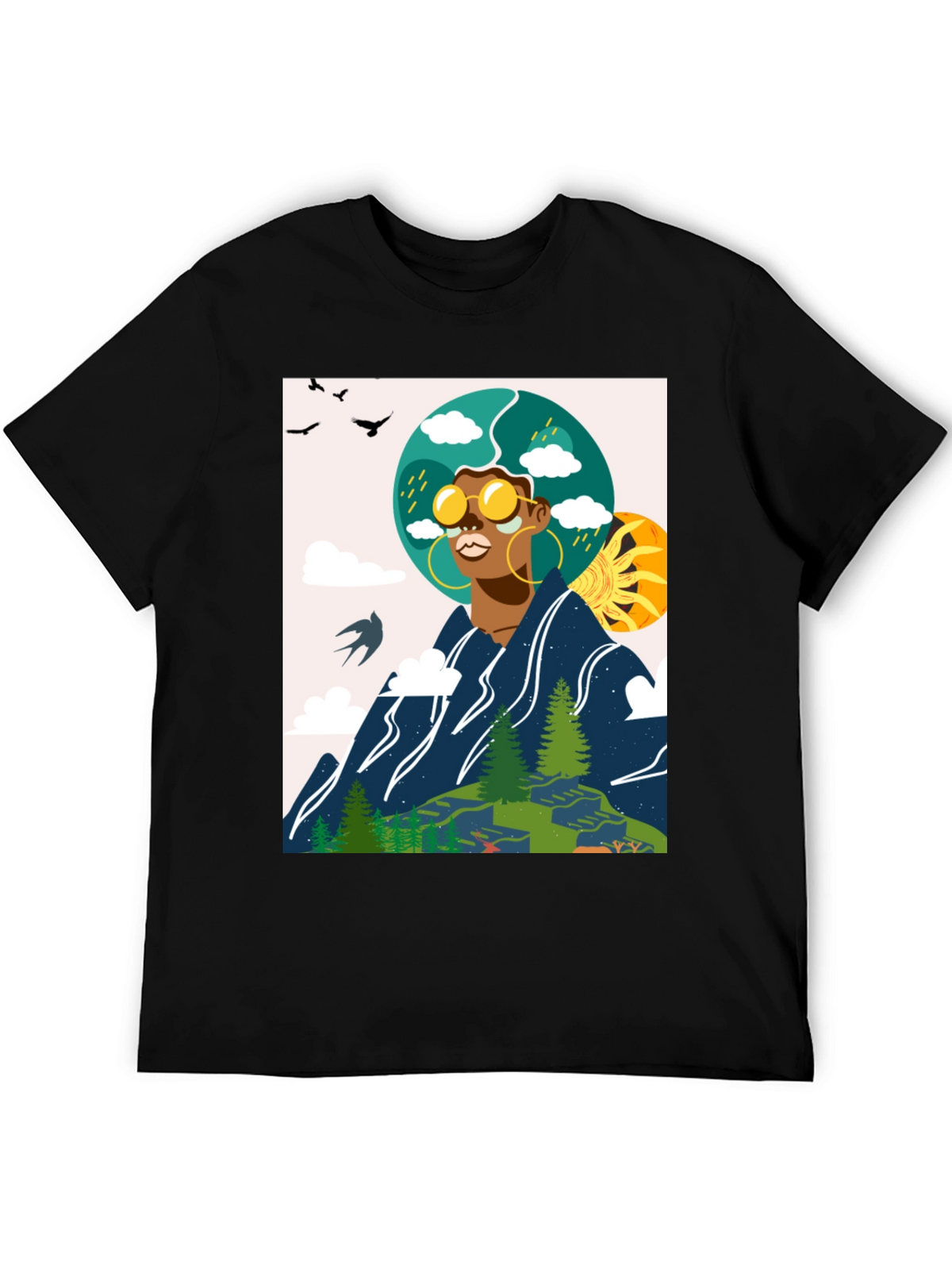 Nature Graphic Tee - Black