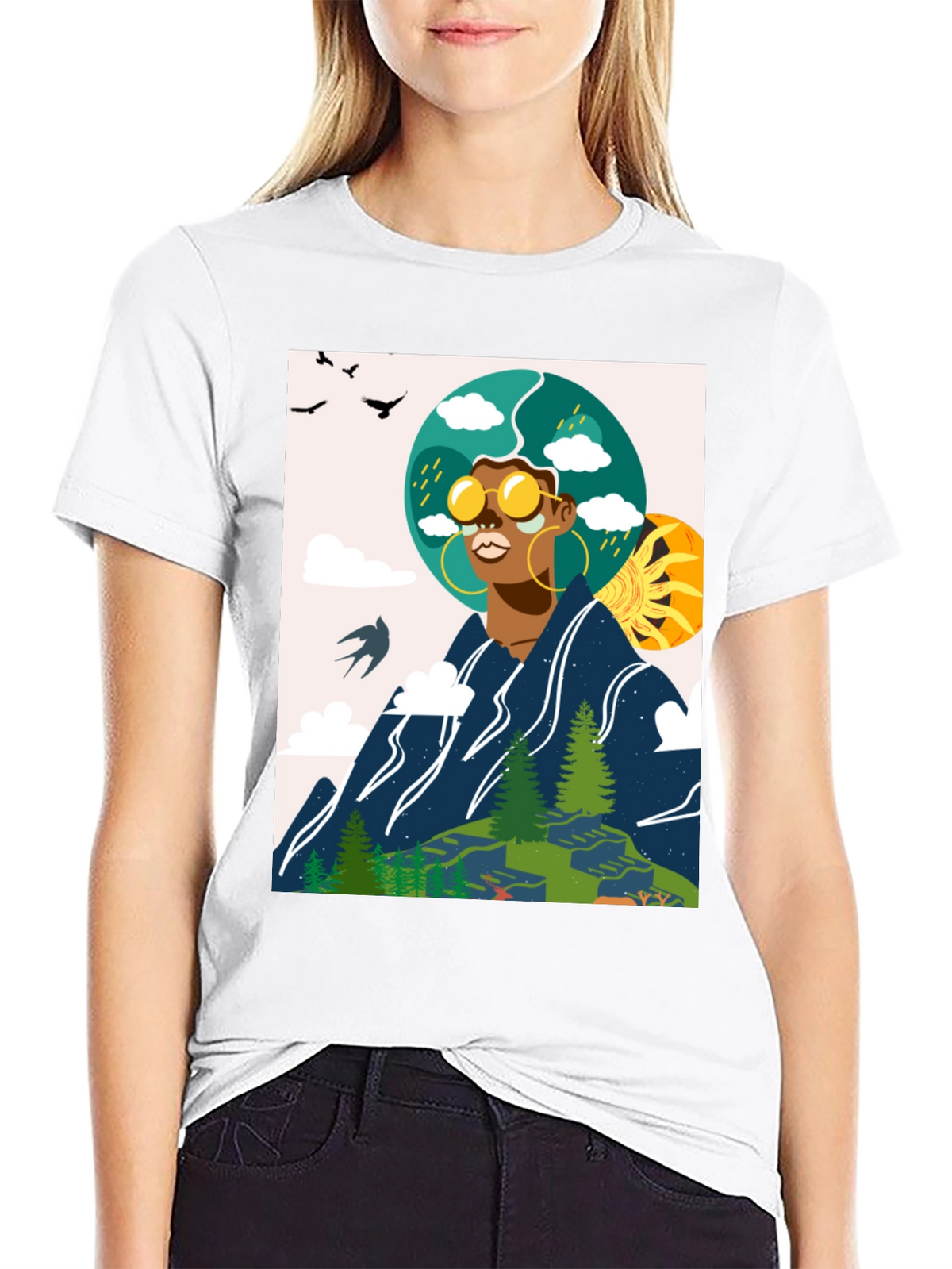 Nature Graphic Tee - Black