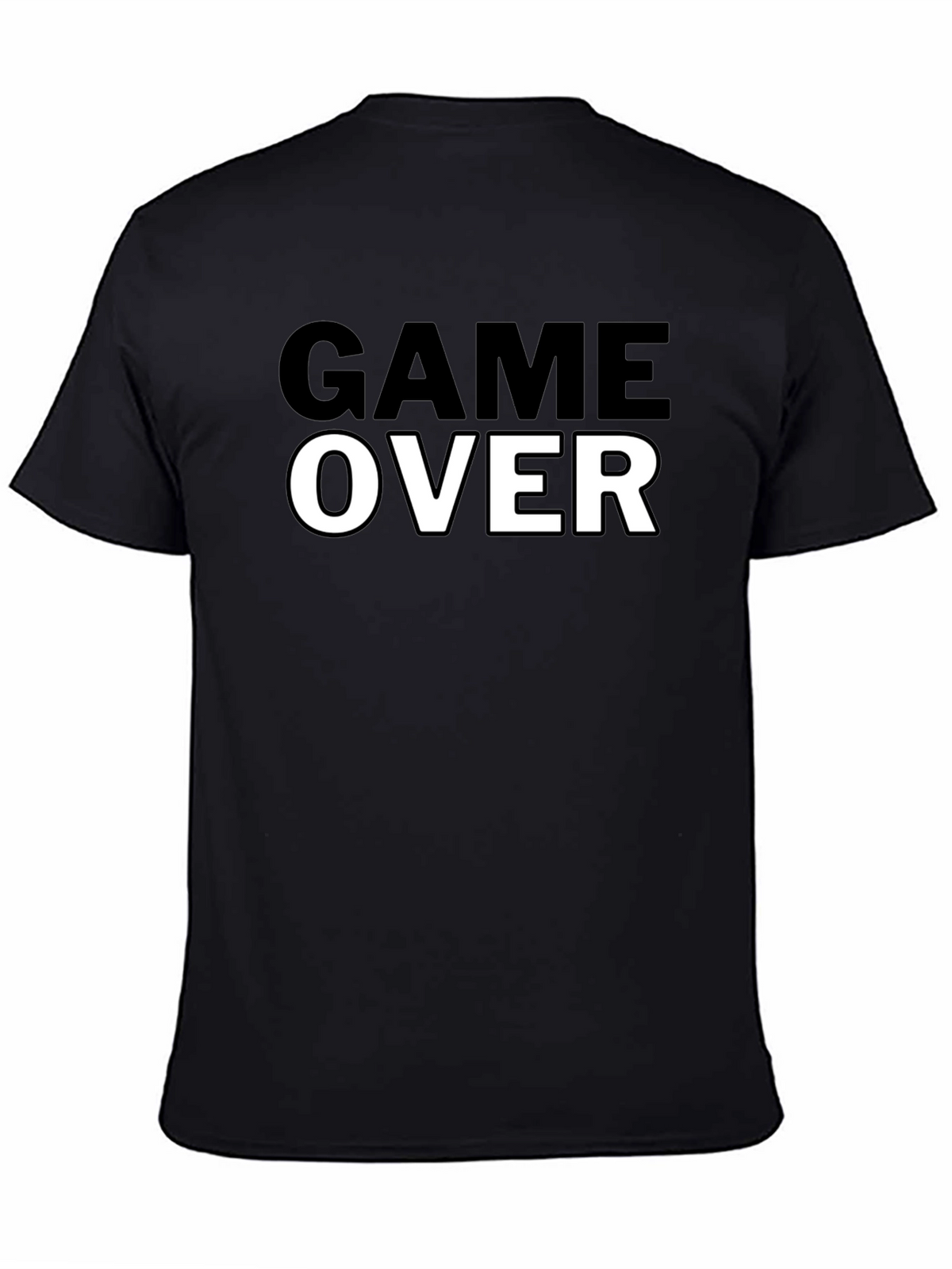 Game Over Black Graphic Tee - Gamer T-Shirt