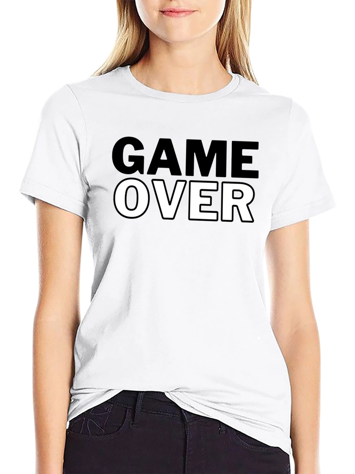 Game Over Black Graphic Tee - Gamer T-Shirt