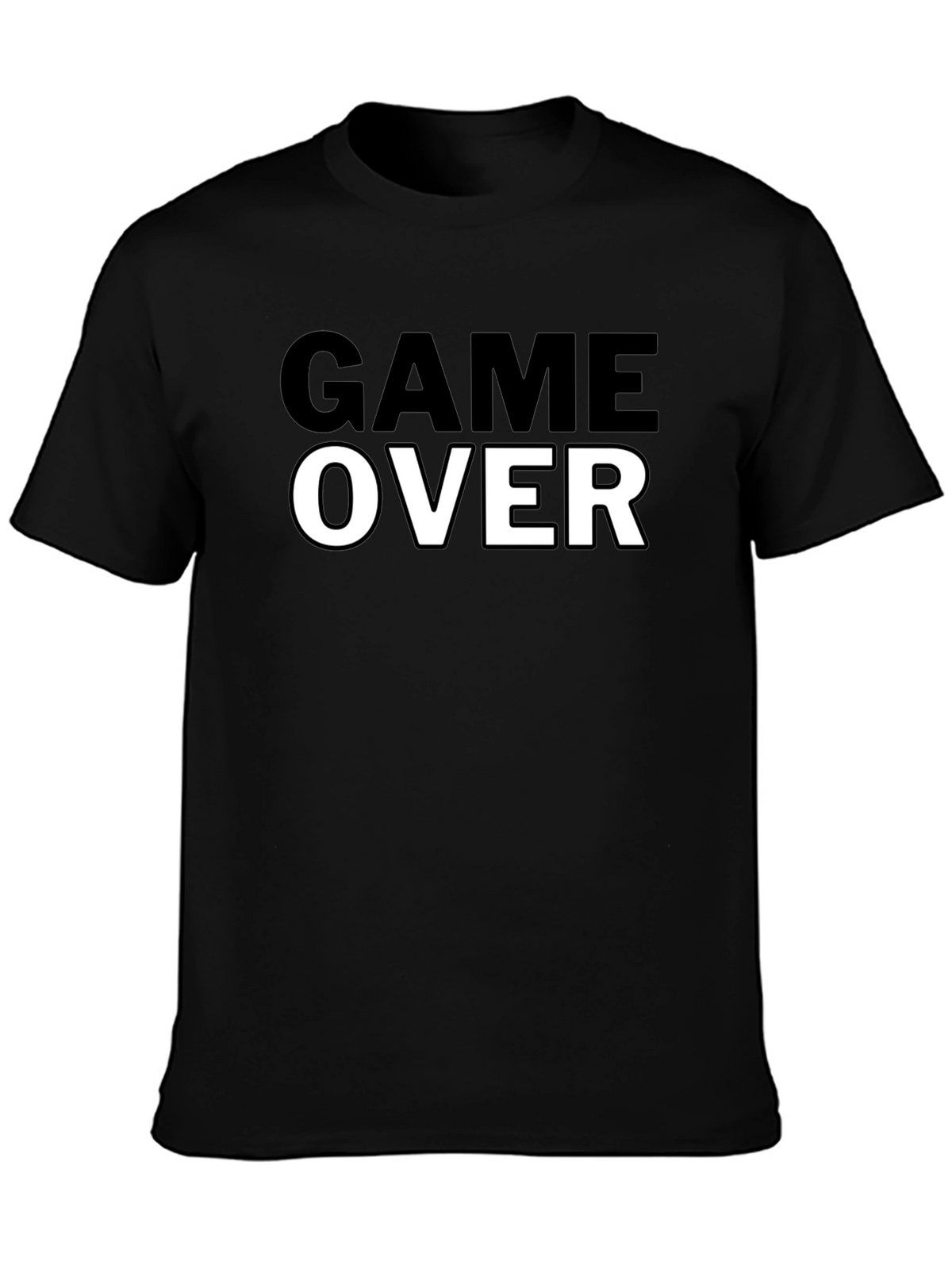 Game Over Black Graphic Tee - Gamer T-Shirt