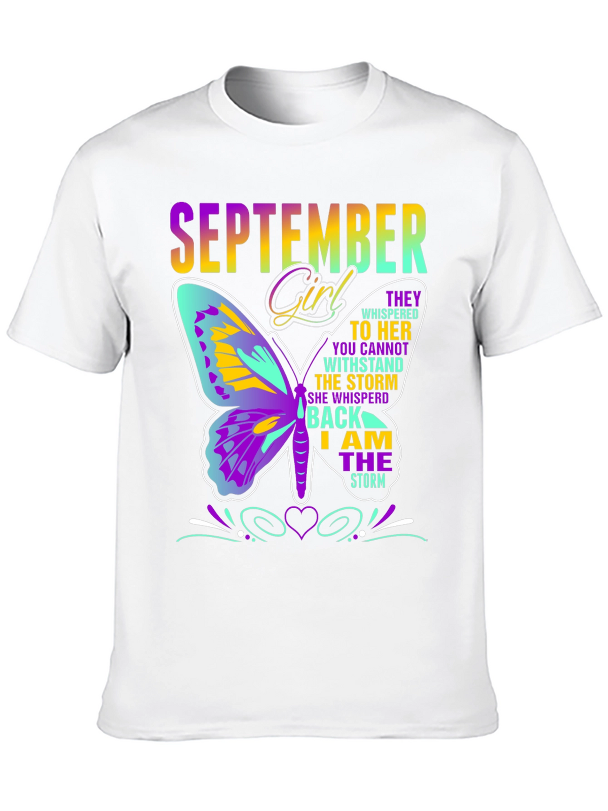 September Girl Butterfly T-Shirt