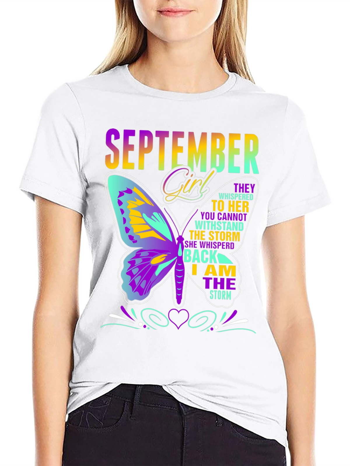 September Girl Butterfly T-Shirt
