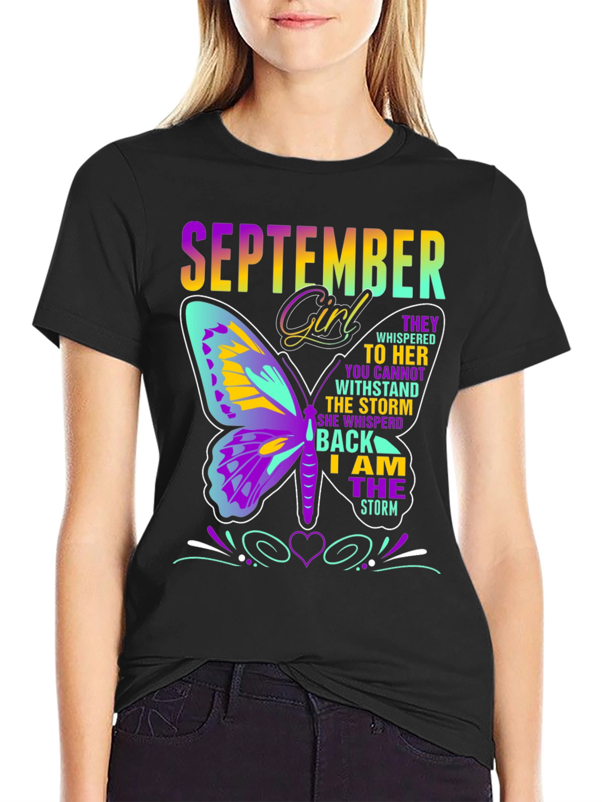 September Girl Butterfly T-Shirt