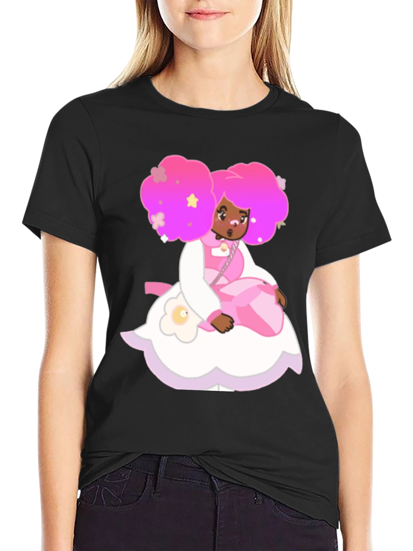 Cartoon Character Print T-Shirt